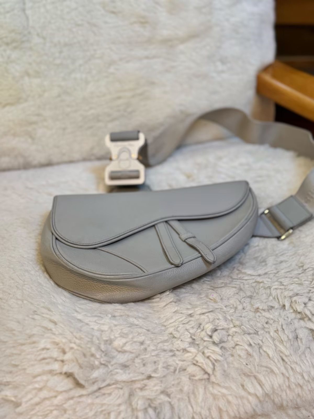 Christian Dior Monsieur Christian Dior Saddle Bag (Gray) Size ONE SIZE - 1 Thumbnail