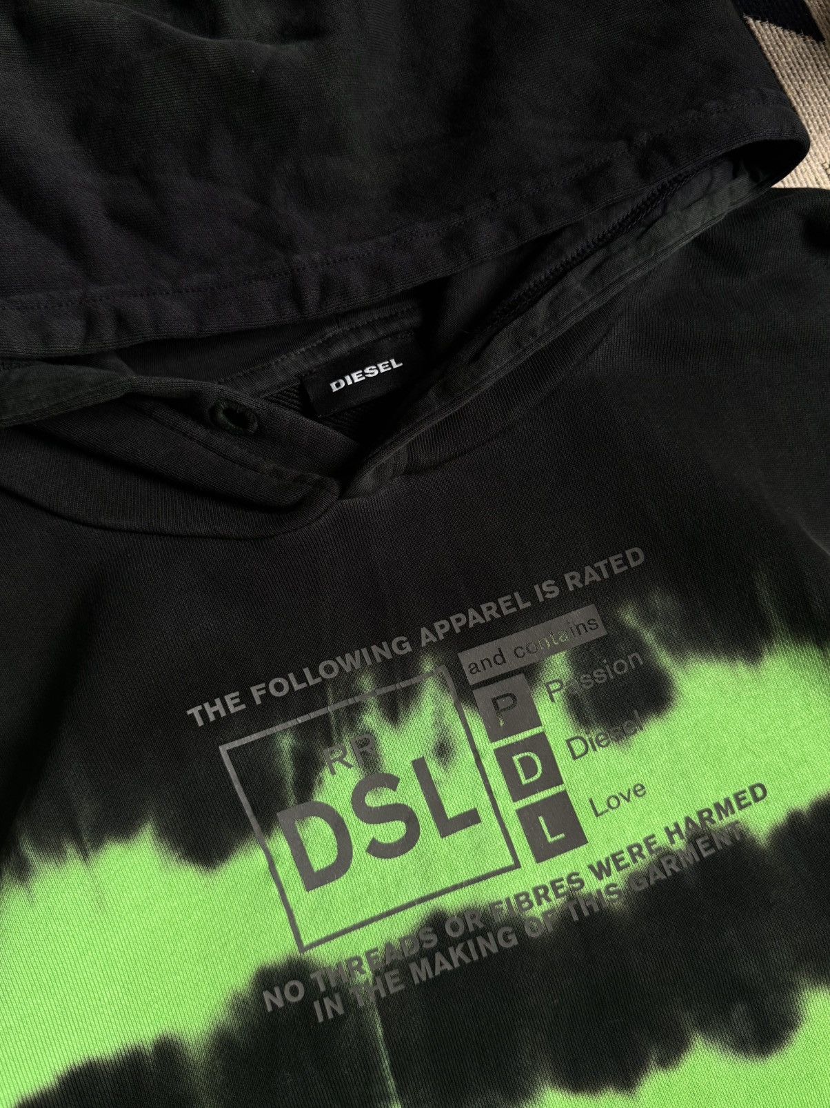 Diesel Diesel Teen Reflective Print Tie-Dye Hoodie Size US S / EU 44-46 / 1 - 7 Thumbnail