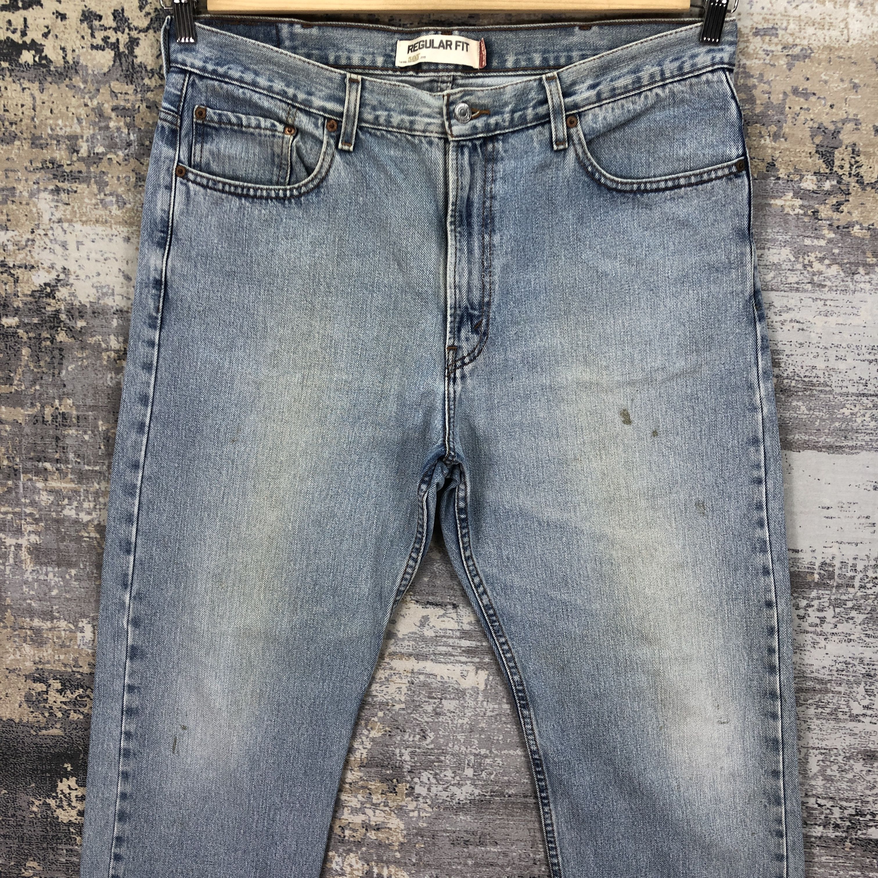 Levi's × Vintage Vintage Y2K Levis 505 Denim Light Washed Levi's Faded Jeans Size US 36 / EU 52 - 3 Thumbnail