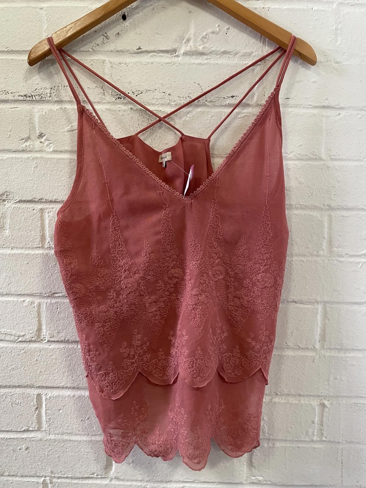 River Island Elegant River Island Pink Lace Cami Top Size M / US 6-8 / IT 42-44 - 1 Thumbnail
