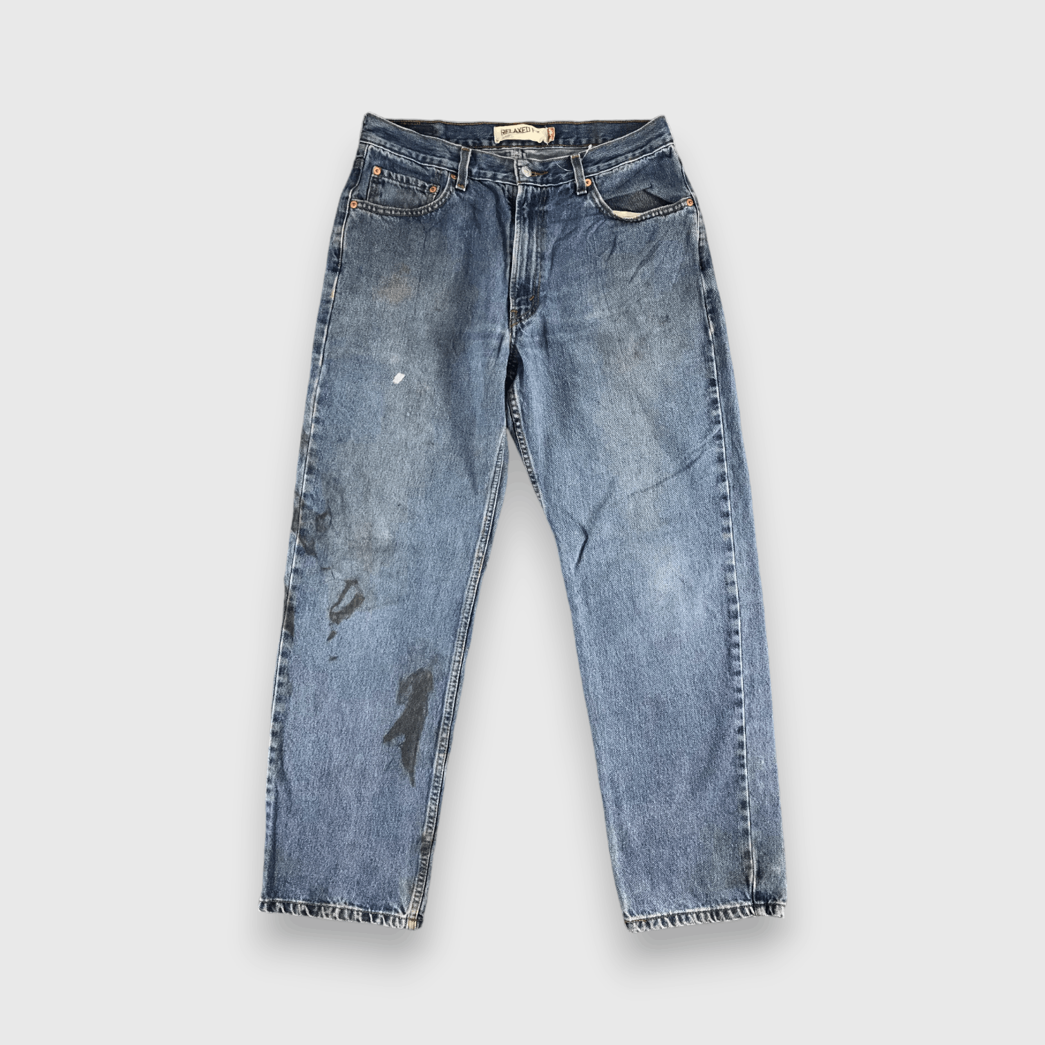 Levi's Vintage Levis 550 Jeans Dirty Blue Wash -J450 Size US 33 - 1 Thumbnail
