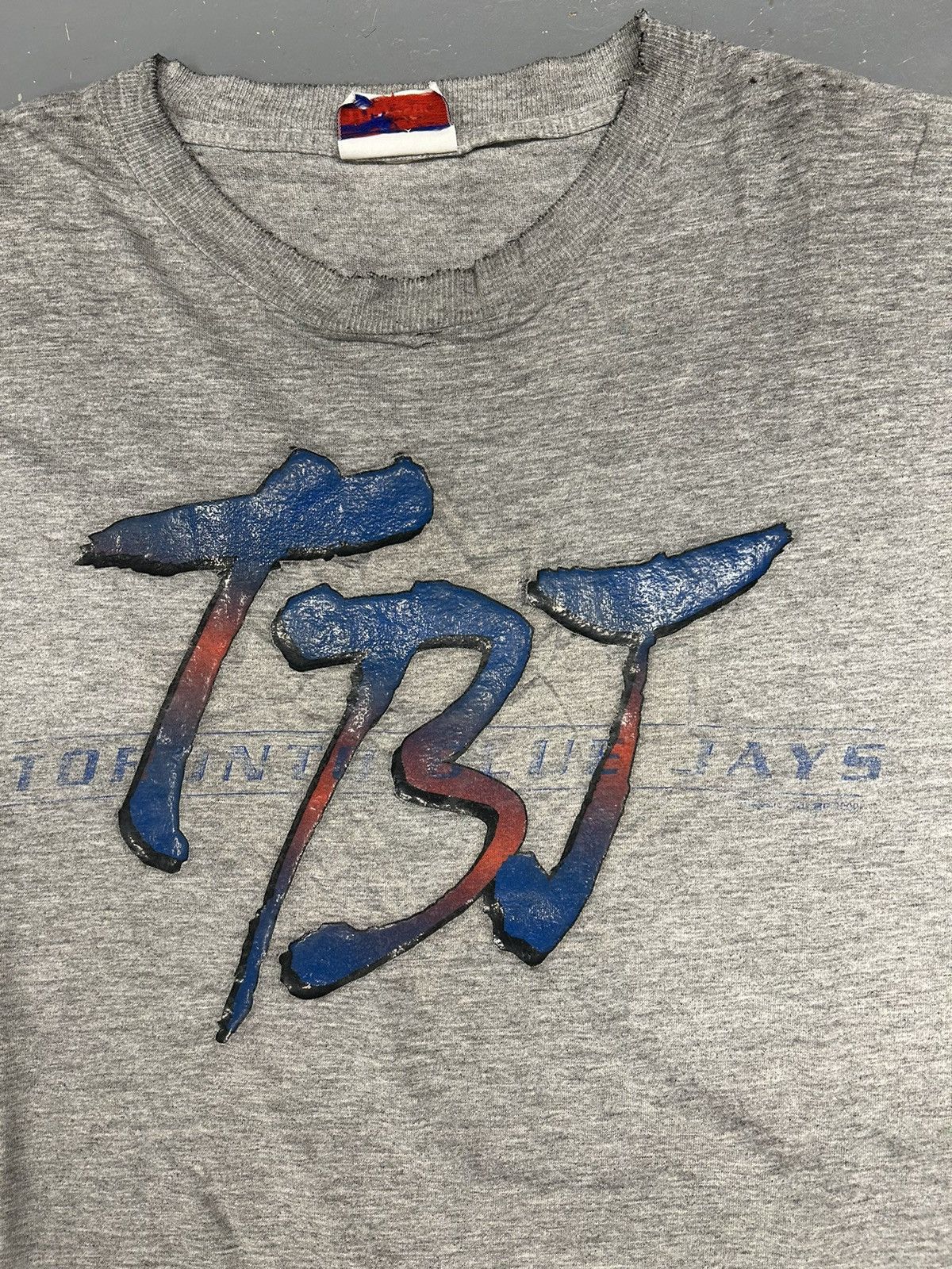 MLB × Vintage Crazy Vintage 90s Essential Toronto Blue Jays Grey MLB Shirt Size US XL / EU 56 / 4 - 2 Thumbnail