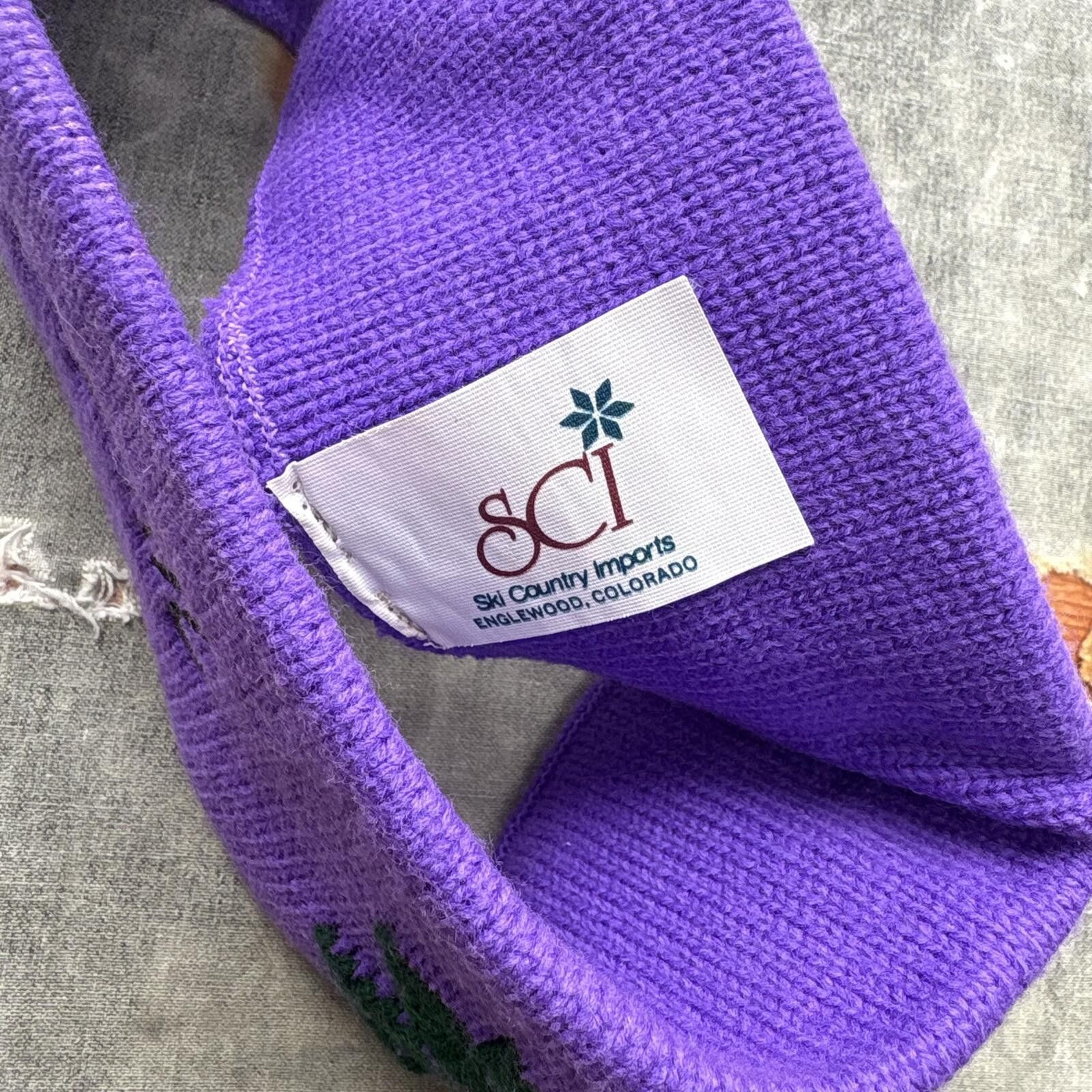 Vintage Vintage 80s 90s Winter Park Snowflakes Purple Ski Headband Size ONE SIZE - 3 Thumbnail