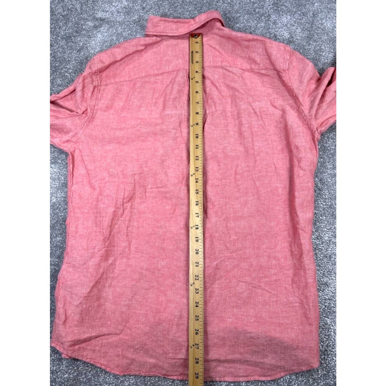 Gap Gap Shirt Mens Large Pink Linen Cotton Button Up Size US L / EU 52-54 / 3 - 7 Thumbnail