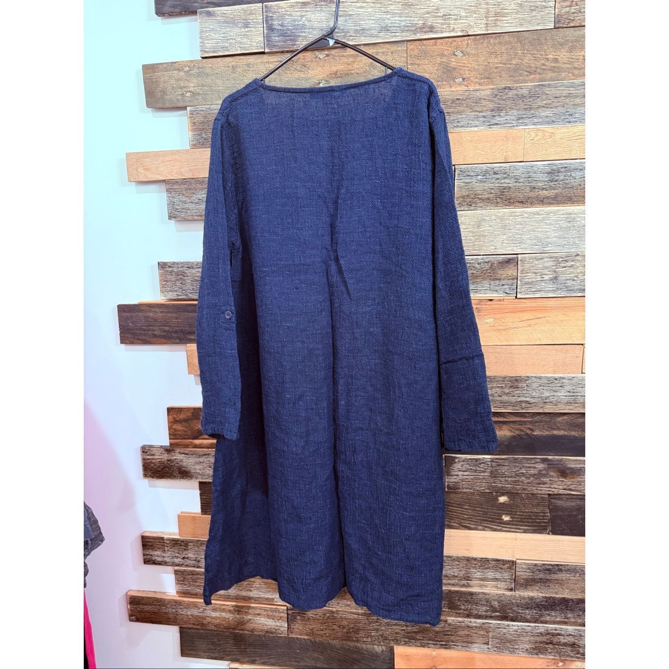 FLAX Flax NWOT navy blue button front heavy linen jacket boho lag Size M / US 6-8 / IT 42-44 - 3 Thumbnail
