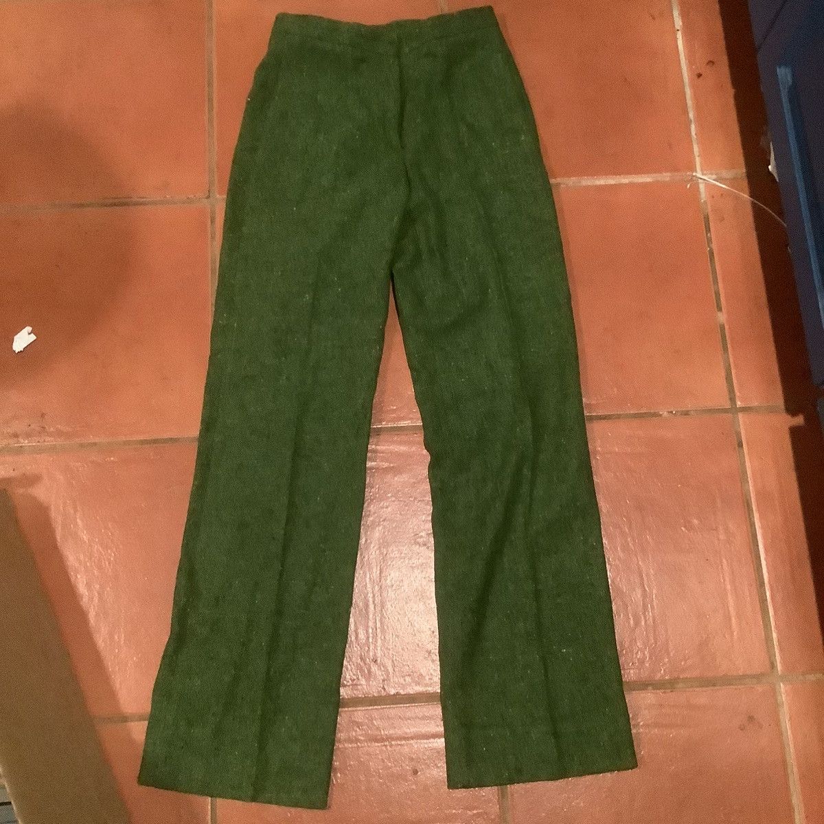 New York Industrie Womens 40 Green Wool Pants Made In Italy