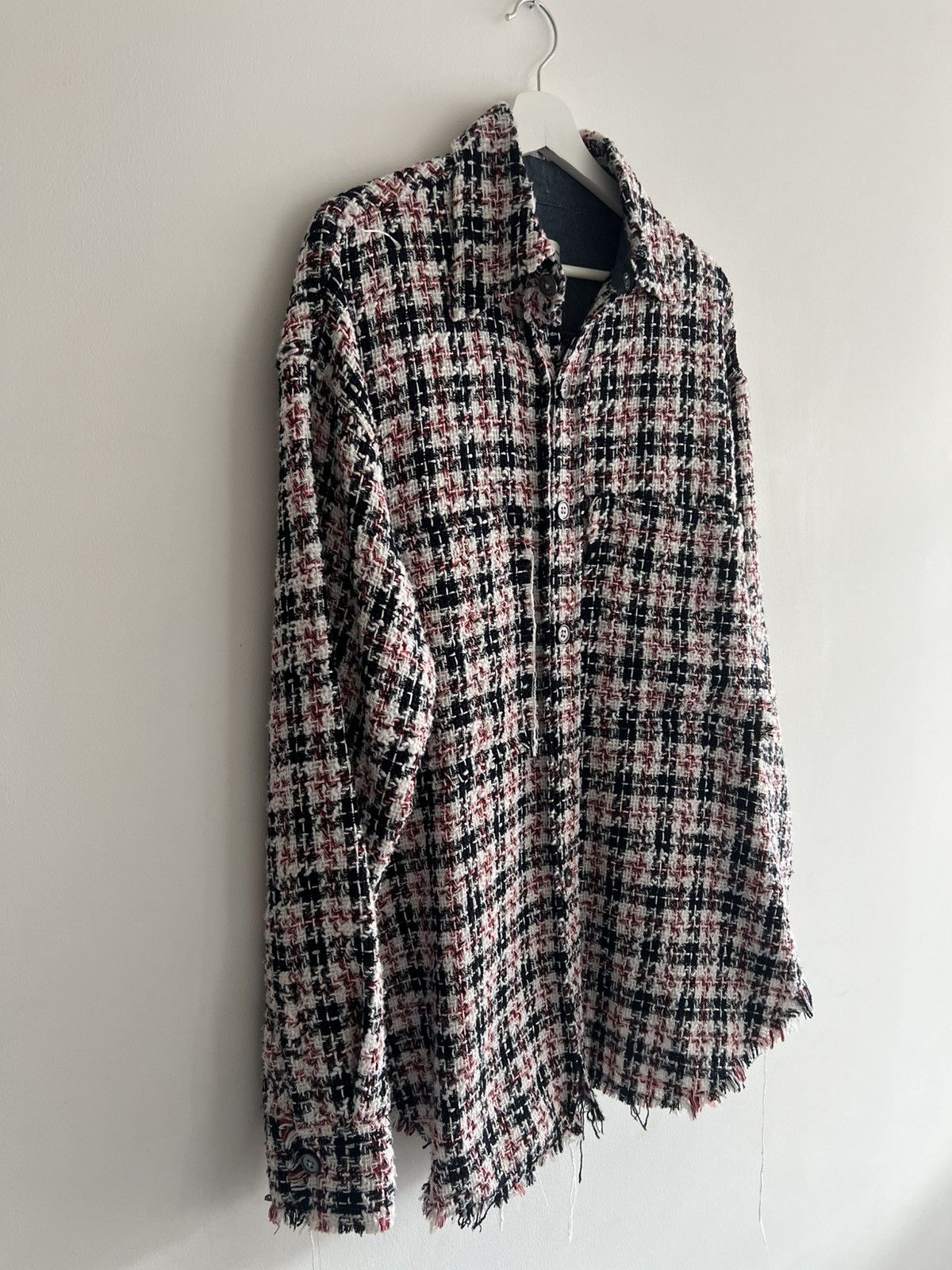 Faith Connexion S Faith Connexion Tweed Overshirt Raw Hem Oversized Shirt Size US S / EU 44-46 / 1 - 3 Thumbnail
