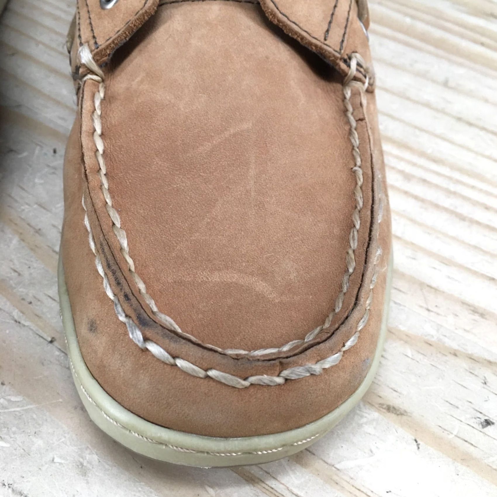 Vintage Arizona Jean Co Boat Shoes Womens 10 M Brown Leather Lace Up Casual Shoes Size 32" / US 10 / IT 46 - 4 Thumbnail