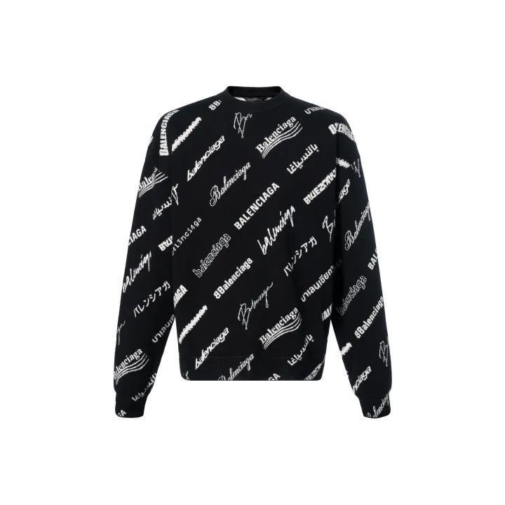 Balenciaga Balenciaga Balenciaga Logo Print Casual Sweater for Men -2 Size US S / EU 44-46 / 1 - 1 Thumbnail