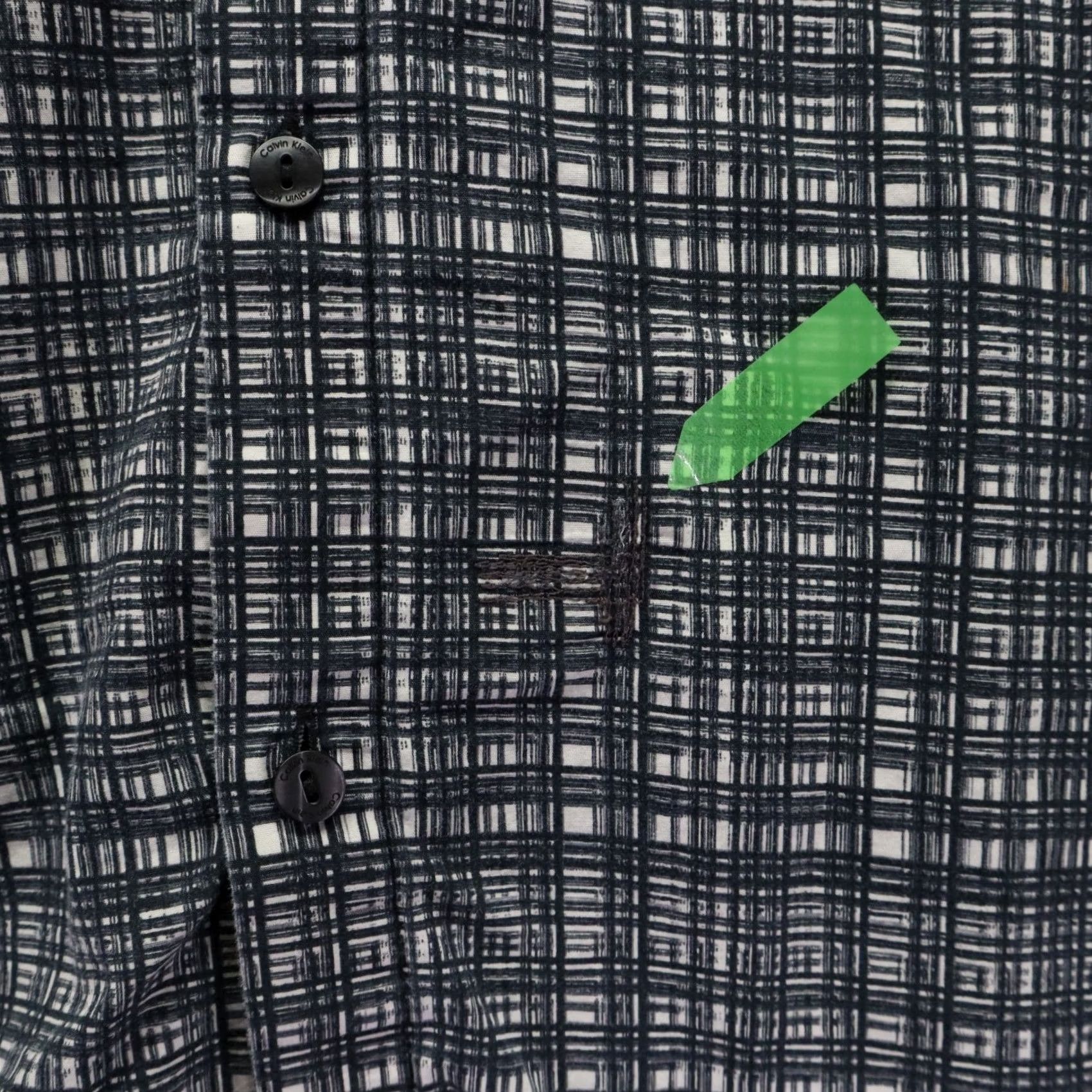 Calvin Klein Calvin Klein Shirt Mens Large Casual Cotton Button-Up Gray Plaid Short Sleeve Size US L / EU 52-54 / 3 - 2 Thumbnail
