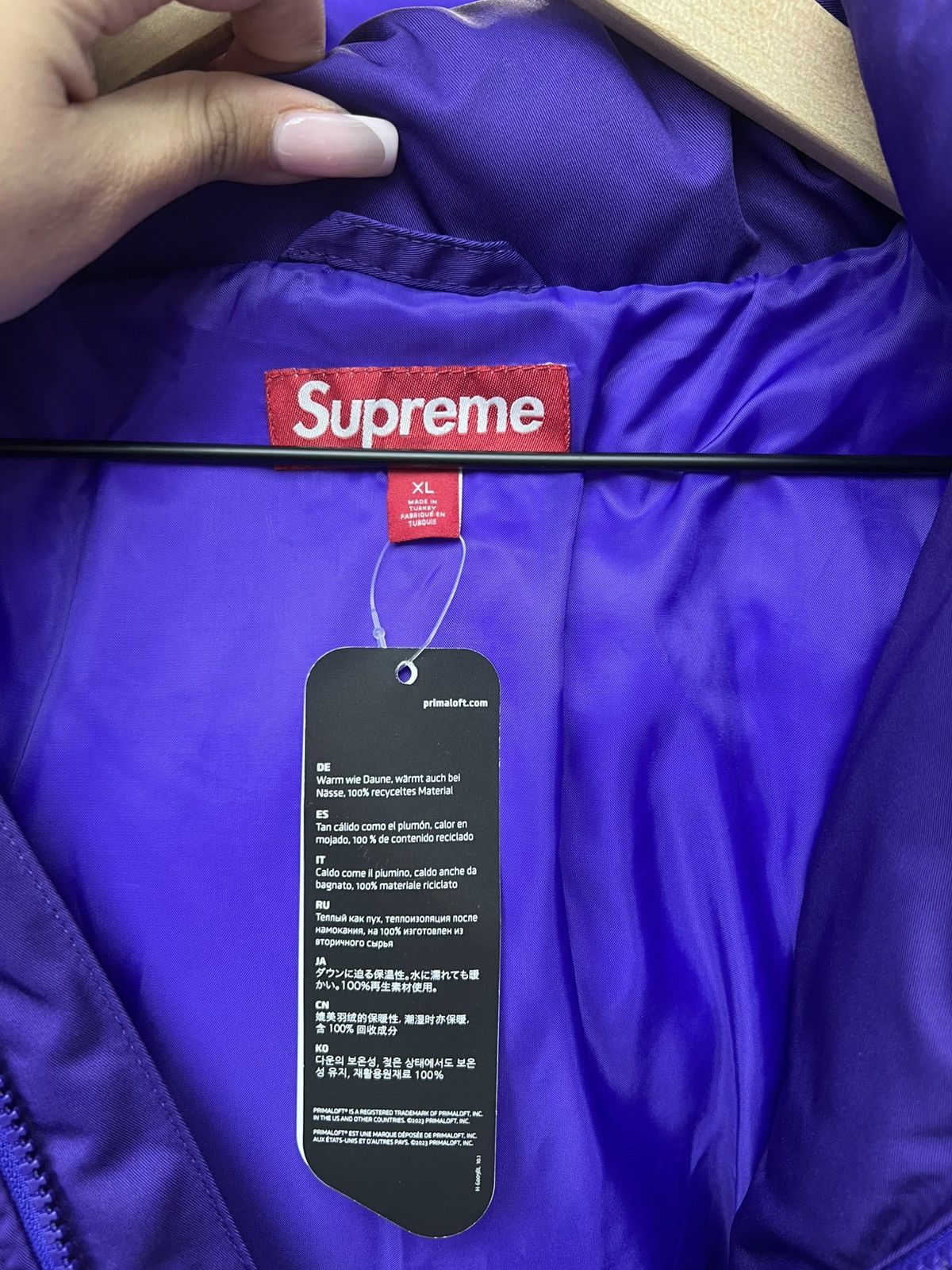 Supreme Supreme Leather Yoke Puffer Jacket Size US XL / EU 56 / 4 - 9 Thumbnail
