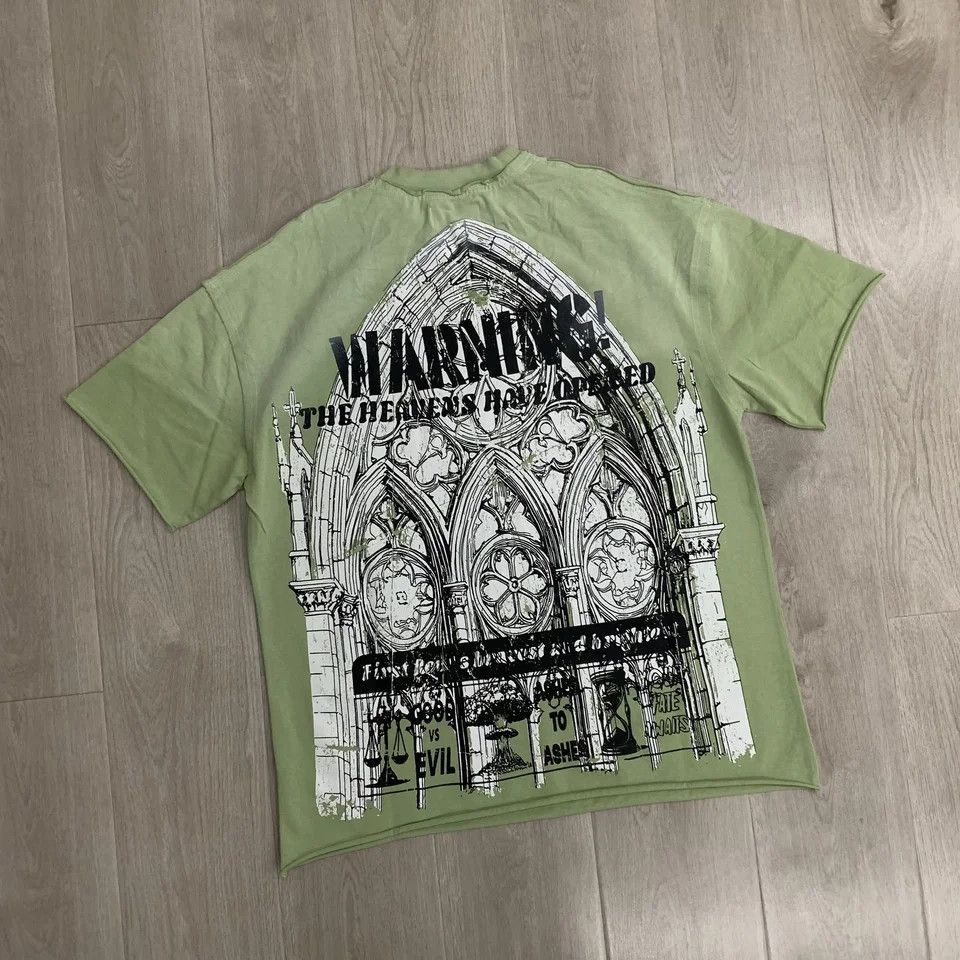 Japanese Brand Green printed sleeve shirt Streetwear tees Size US XL / EU 56 / 4 - 2 Thumbnail