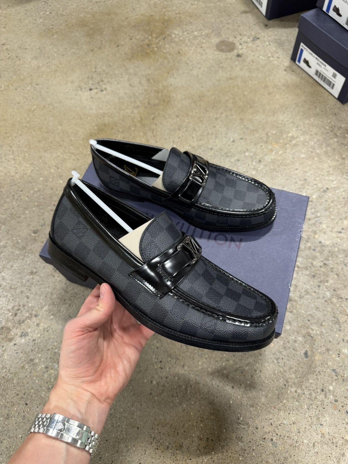 Louis Vuitton Louis Vuitton Damier Major Loafer NEW 1250$ Size US 7.5 / EU 40-41 - 1 Thumbnail