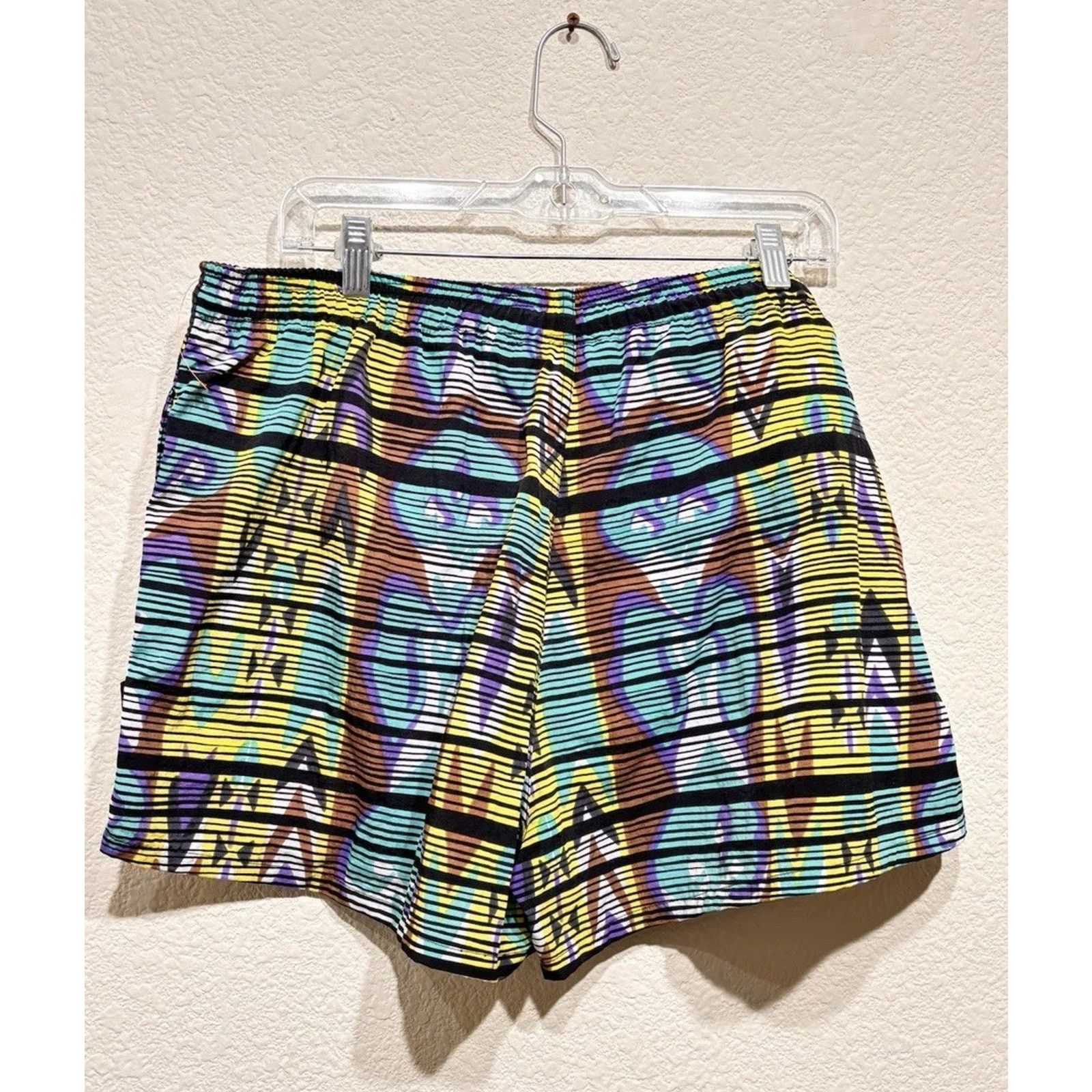 Vuarnet Vintage Vaurnet France Swim Trunks Shorts 1980s Pattern L Size US 34 / EU 50 - 1 Thumbnail