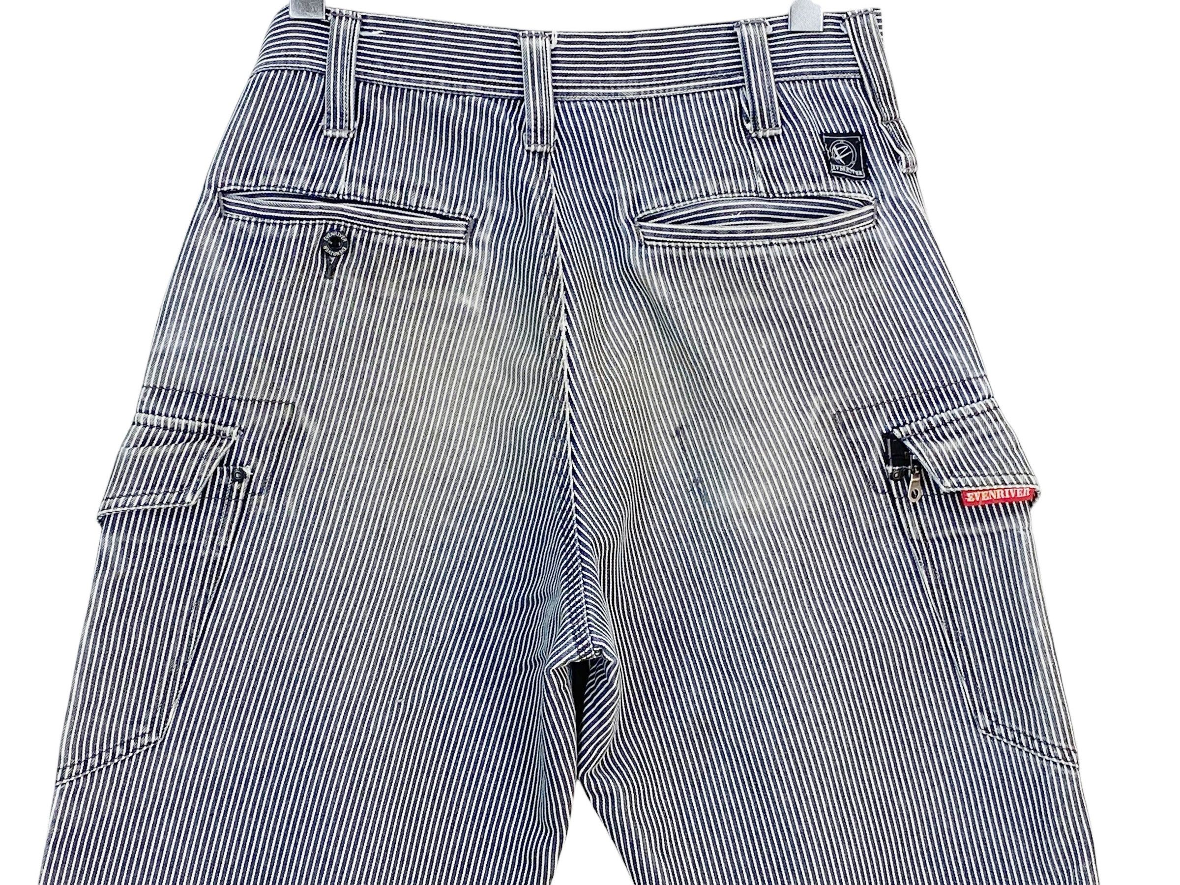 Japanese Brand Evenriver Cargo Pants Stripes Hickory Skateboard Size US 29 - 5 Thumbnail