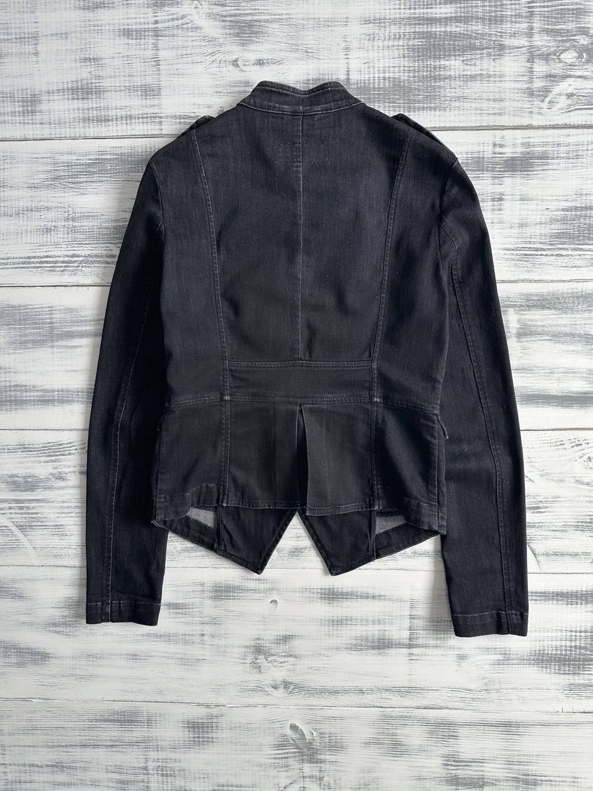 CLOSED CLOSED Black Denim Drummer Jacket Military Napoleon Blazer Size S / US 4 / IT 40 - 2 Thumbnail
