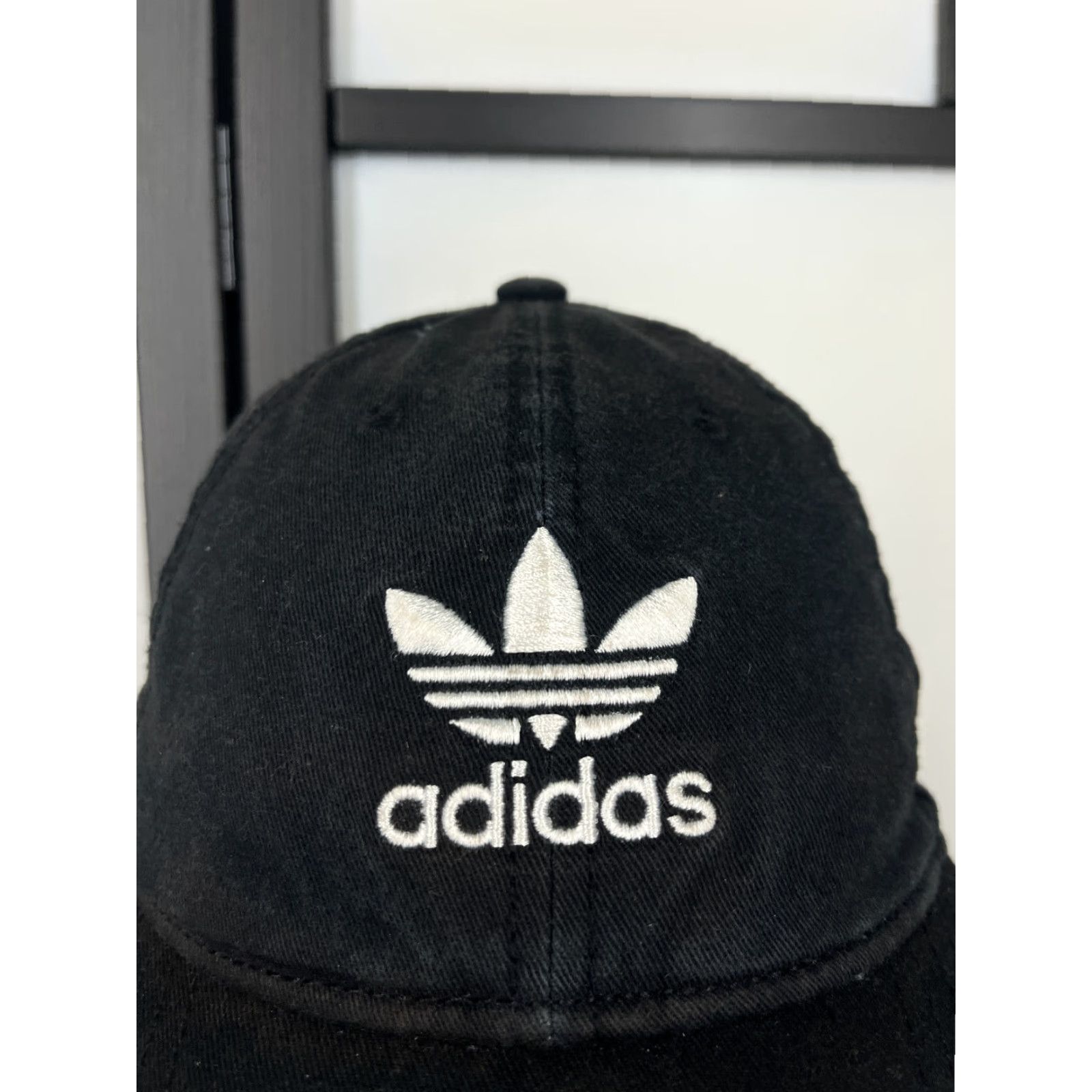 Adidas adidas Hat Cap Strap Back Adult One Size Black Cotton Twill Trefoil Embroidered Baseball Cap Logo Adjustable Breathable Lightweight Men Shirt? Size ONE SIZE - 2 Thumbnail