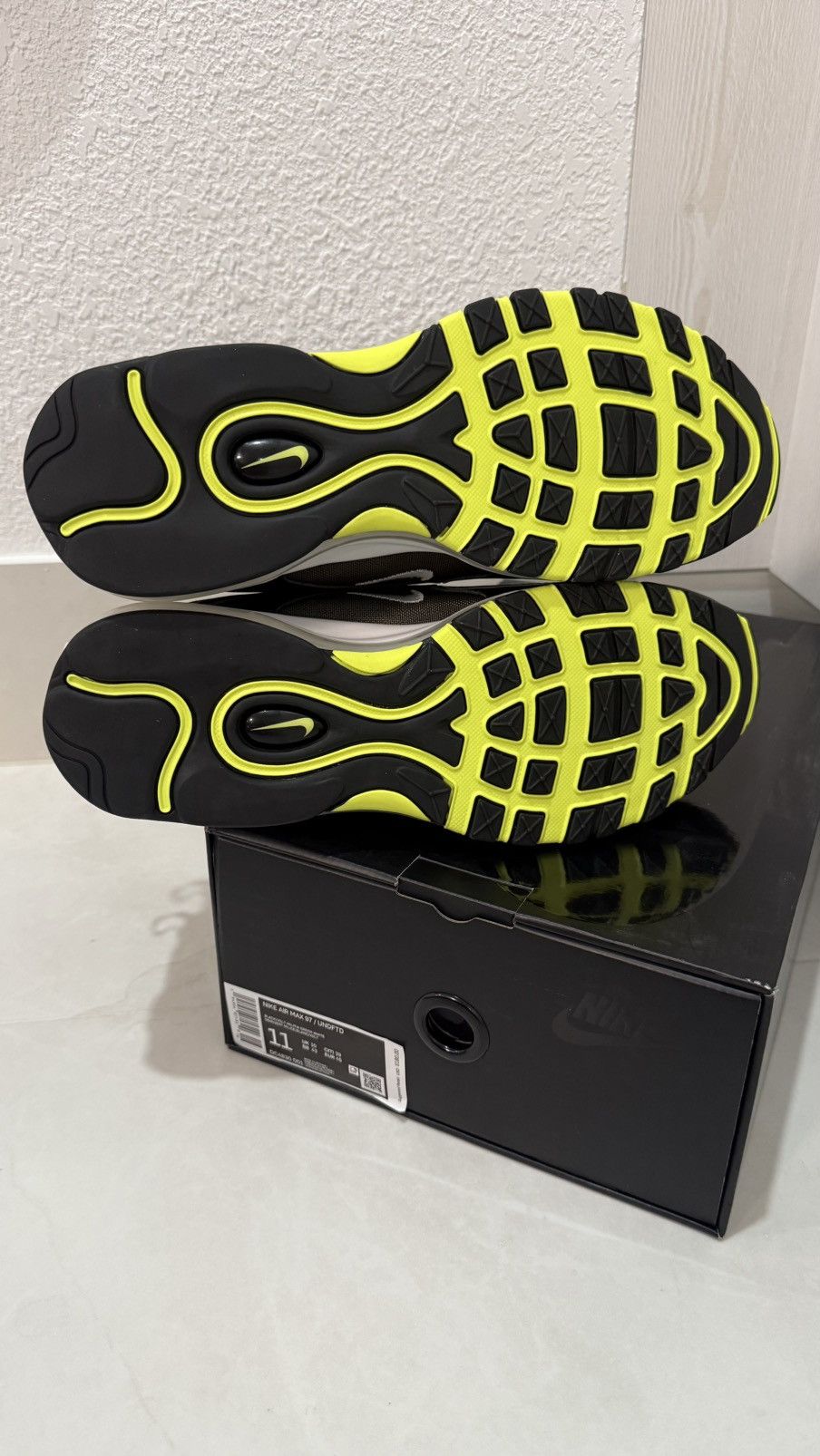 Nike × Undefeated Nike Air Max 97 x Undefeated Shoes Black/Volt Size 11 New Size US 11 / EU 44 - 8 Thumbnail