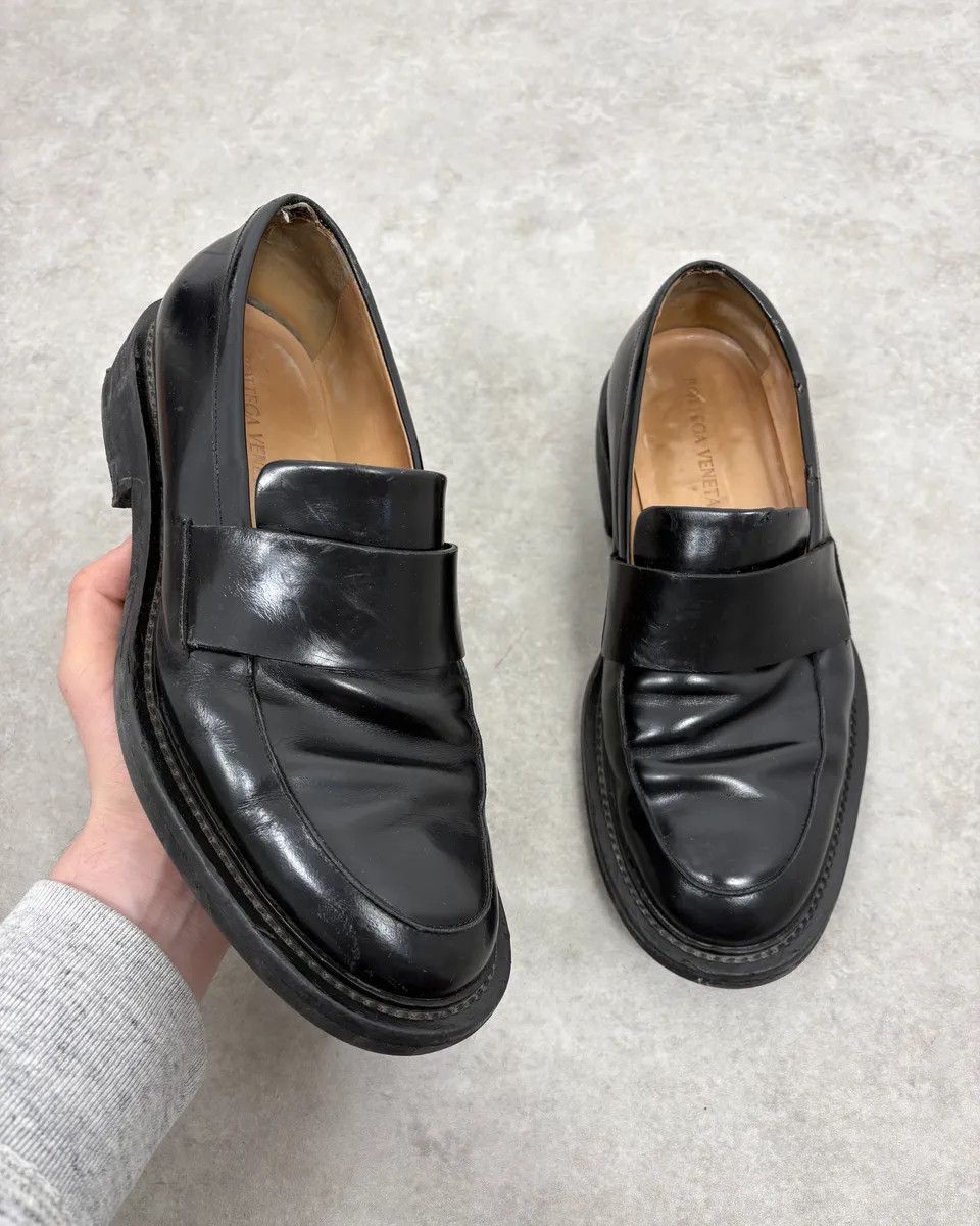 Bottega Veneta 2000s Bottega Veneta Black Leather Loafers Size US 9 / EU 42 - 1 Thumbnail