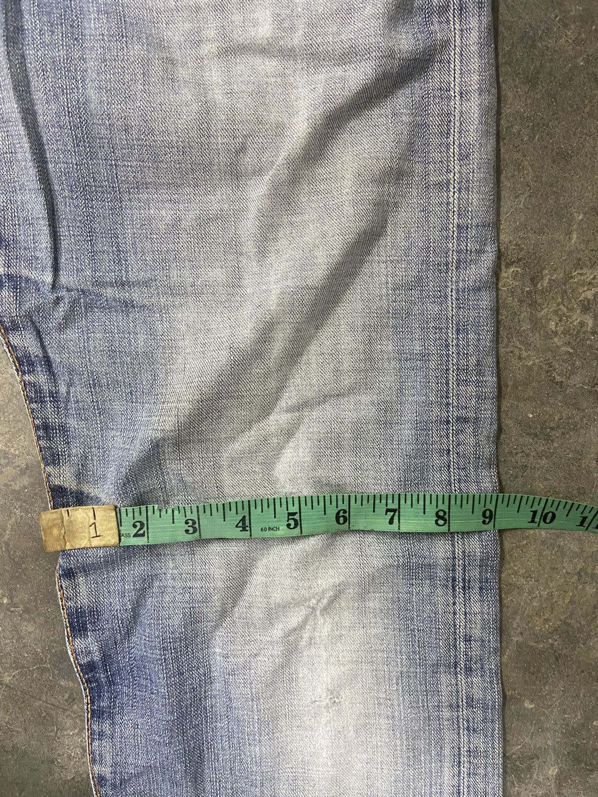 KMRii 🔥 Edwin 503 jeans Edwin Blue trip washed distressed Size US 33 - 12 Thumbnail