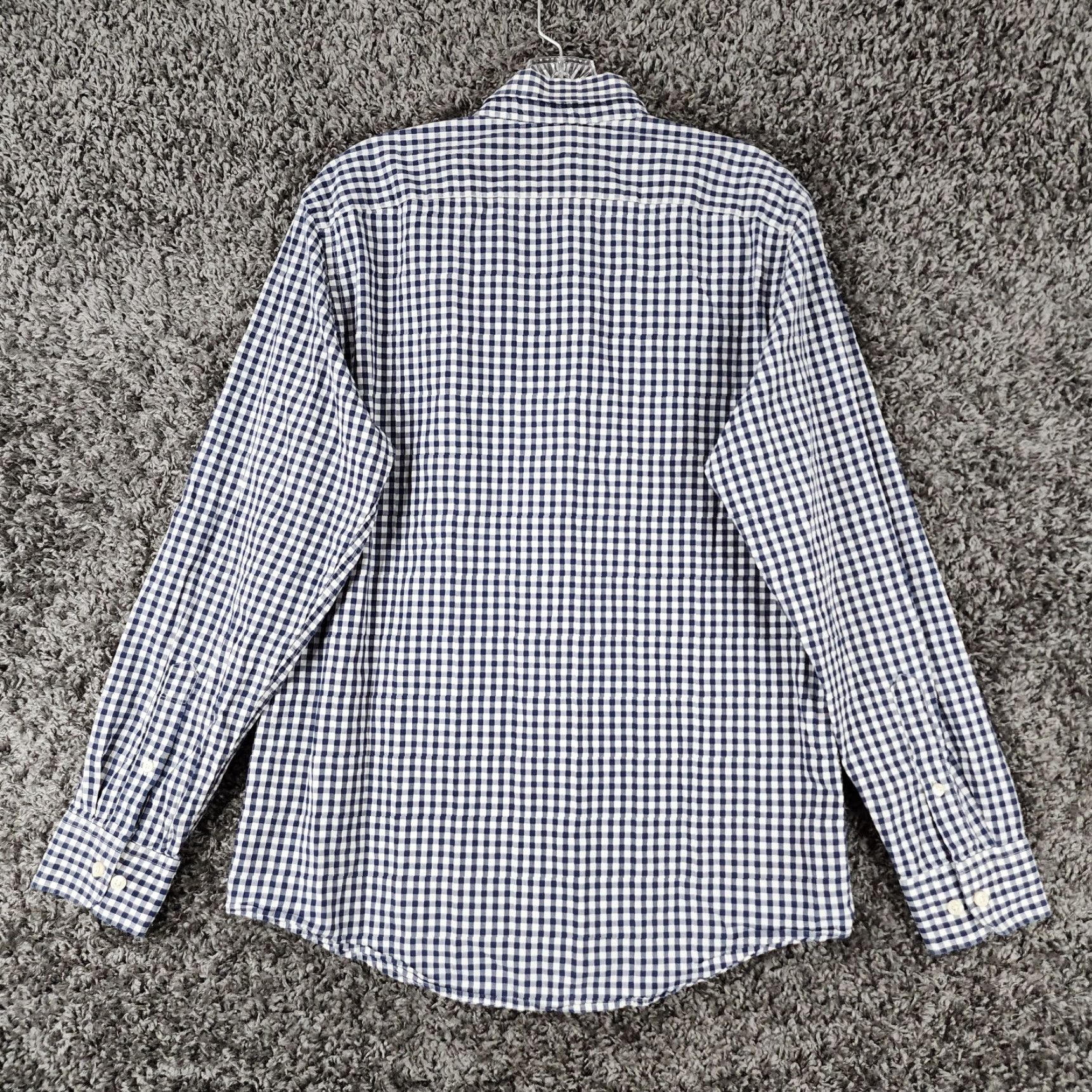 Banana Republic Banana Republic Mens Blue White Check Long Sleeve Button-Up Size M Size US M / EU 48-50 / 2 - 5 Thumbnail