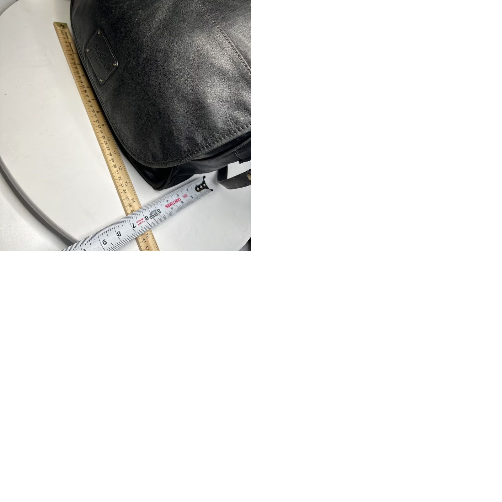 Bosca VINTAGE Bosca Leather Messenger Laptop Bag Black W/ Shoulder Strap Crossbody Size ONE SIZE - 12 Thumbnail