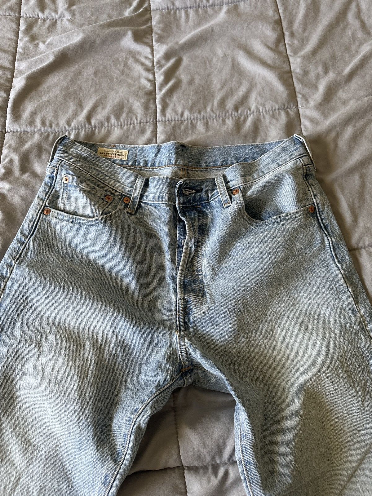 Levi's Levi 501 Light blue washed jeans Size US 30 / EU 46 - 4 Thumbnail