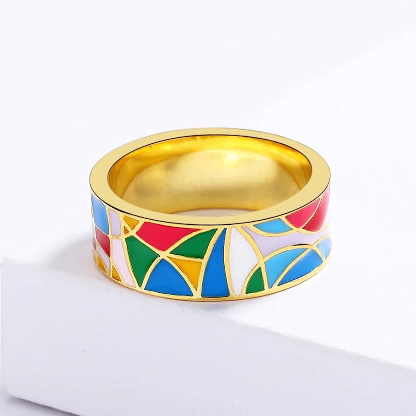 Japanese Brand Creative Handmade Enamel Ring (Size 6-10) Size ONE SIZE - 4 Thumbnail