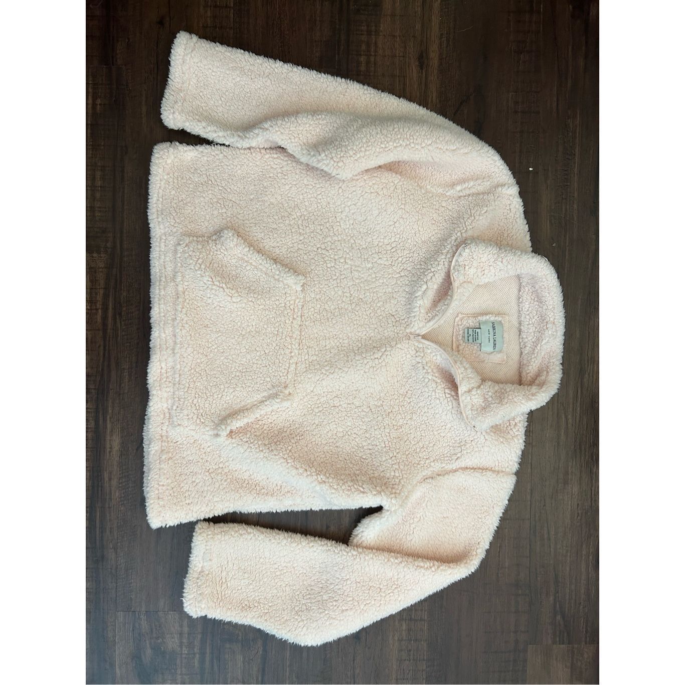 Lauren Ralph Lauren Sabrina Lauren NYC Sherpa Fleece Half-Zip Sweatshirt in Pale Size XL / US 12-14 / IT 48-50 - 2 Thumbnail