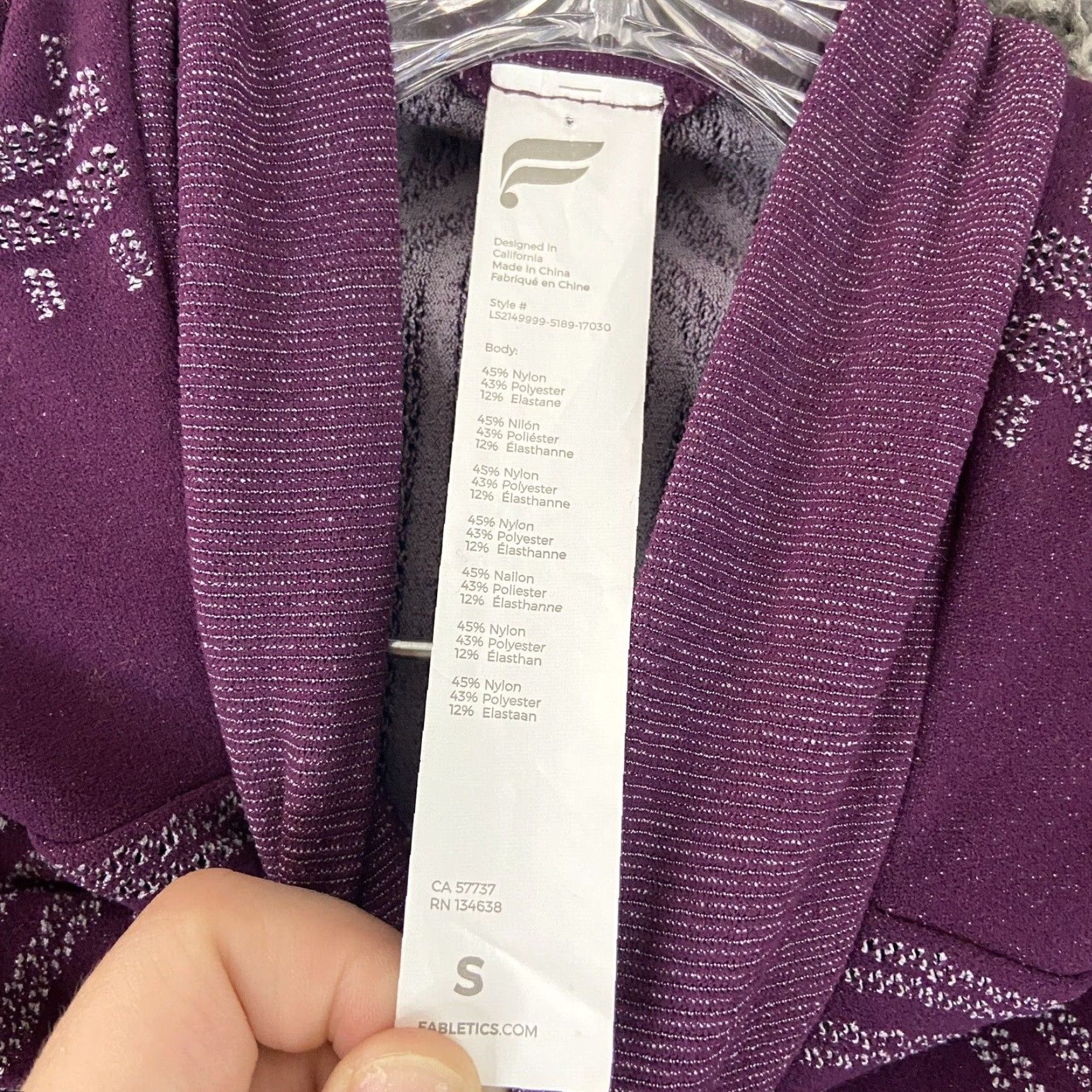 Fabletics Fabletics Cropped Long Sleeve Activewear Top Women's Size S Purple Size S / US 4 / IT 40 - 7 Thumbnail