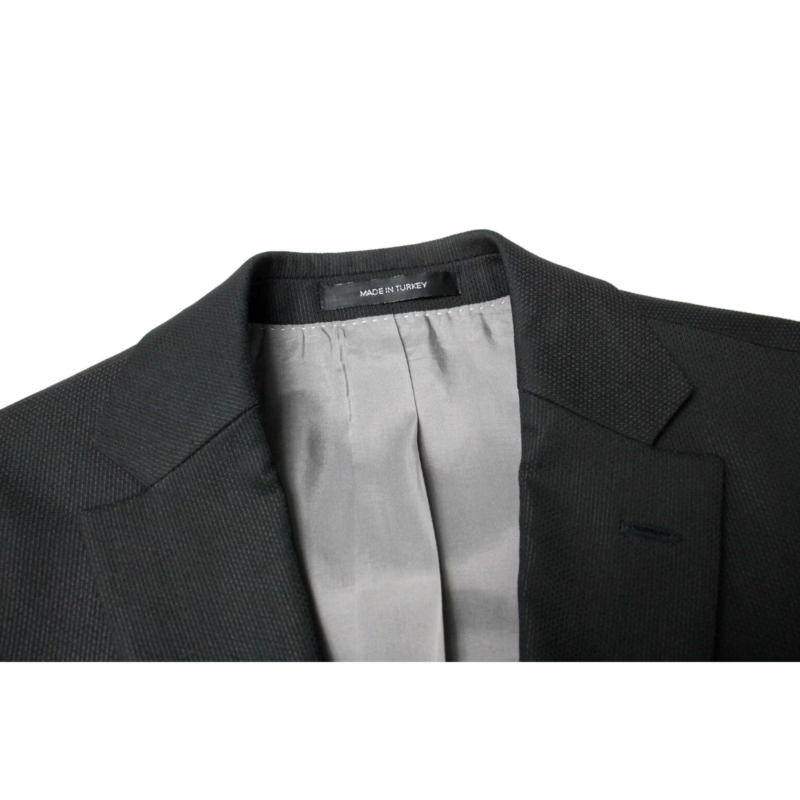 Hugo Boss HUGO BOSS Posolini Blazer Mens US 36 Single Breasted Wool Blend Notch Lapel Black Wool Jacket Men Regular Fit Size 36R - 5 Thumbnail