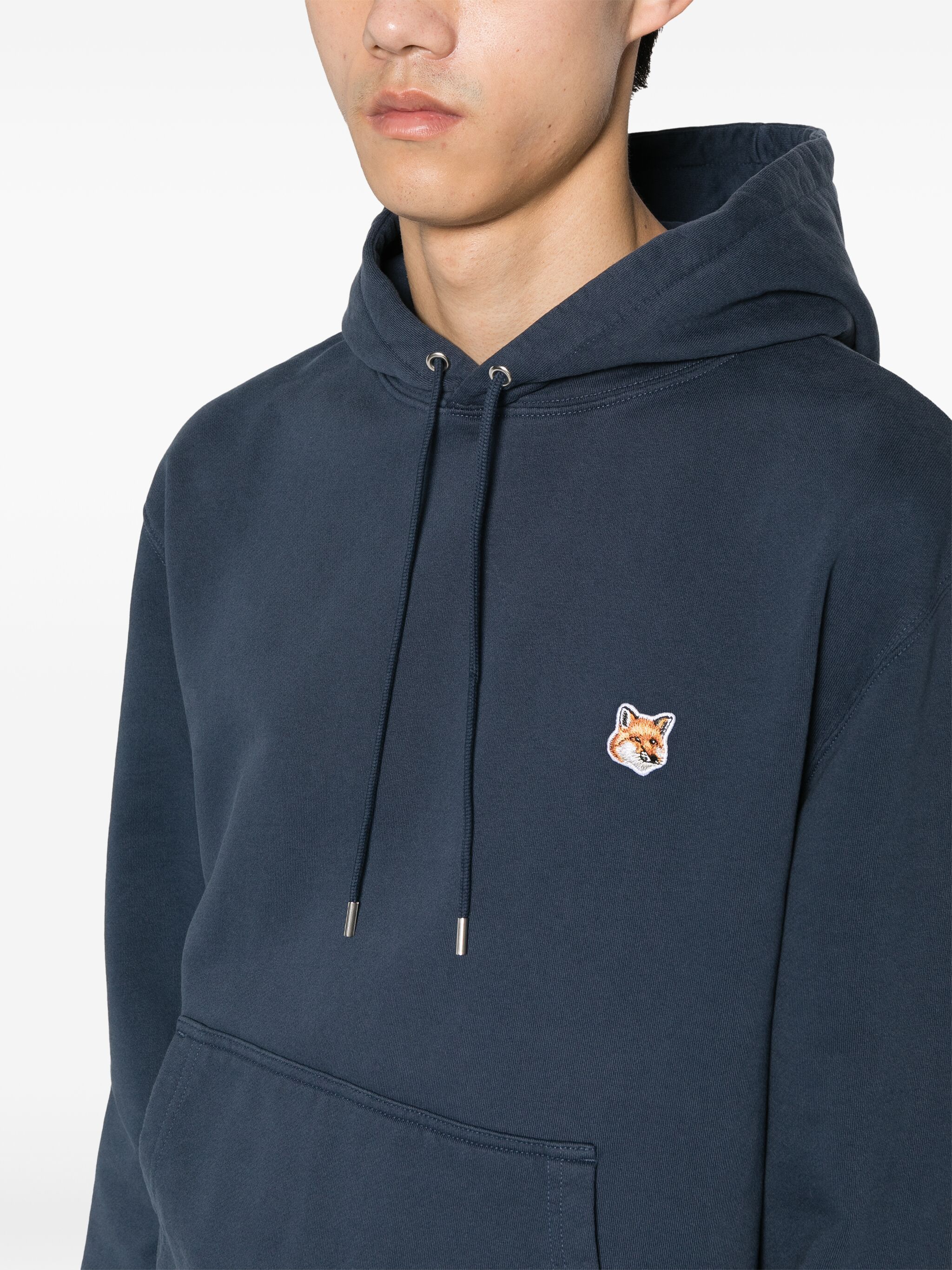 Maison Kitsune o1s22i1n1124 Fox Head Hoodie in Blue Size US S / EU 44-46 / 1 - 5 Thumbnail