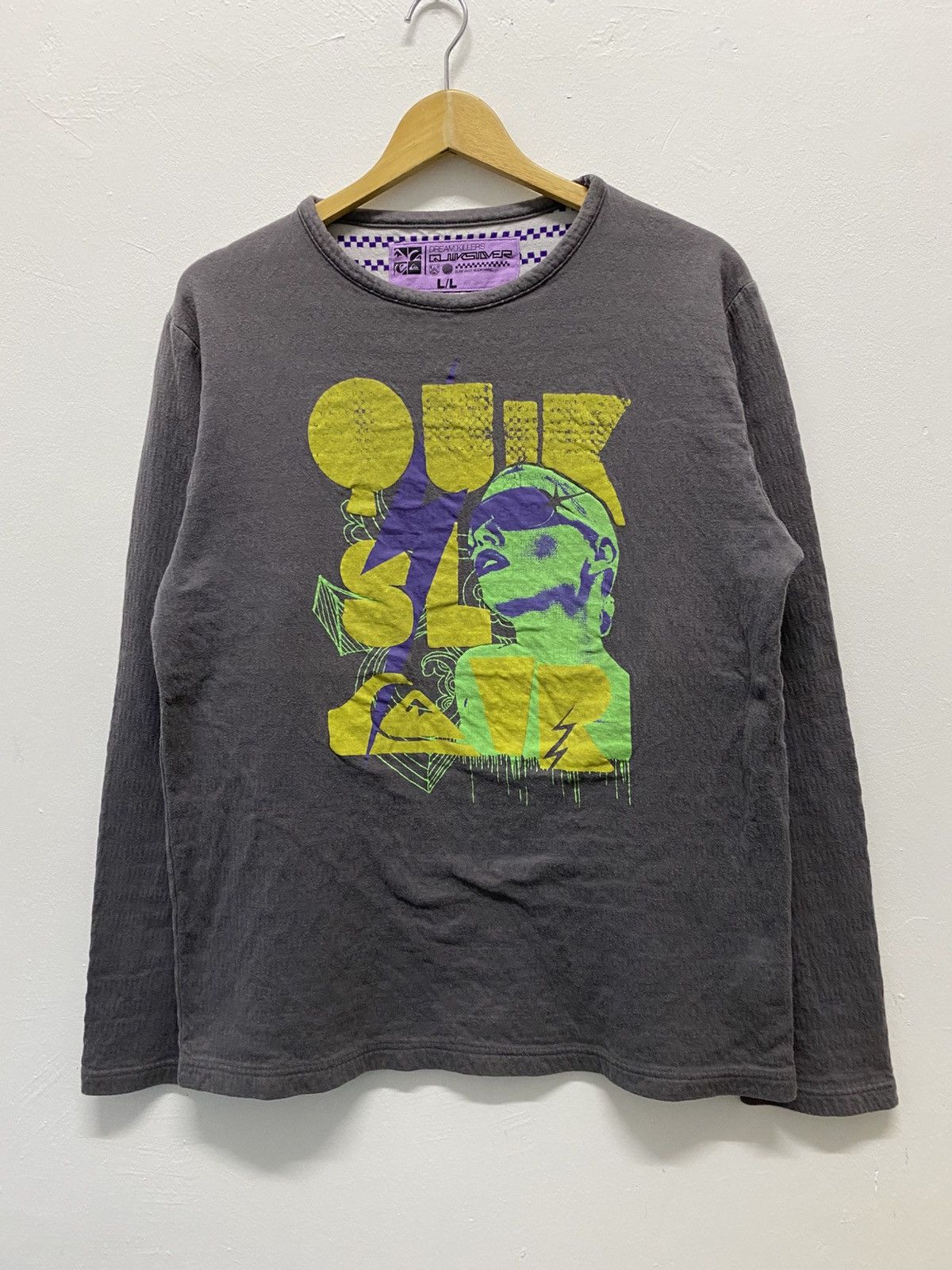 Quicksilver × Quiksilver × Vintage Vintage Quiksilver Cyberpunk Girl Sweatshirt Size US L / EU 52-54 / 3 - 2 Thumbnail