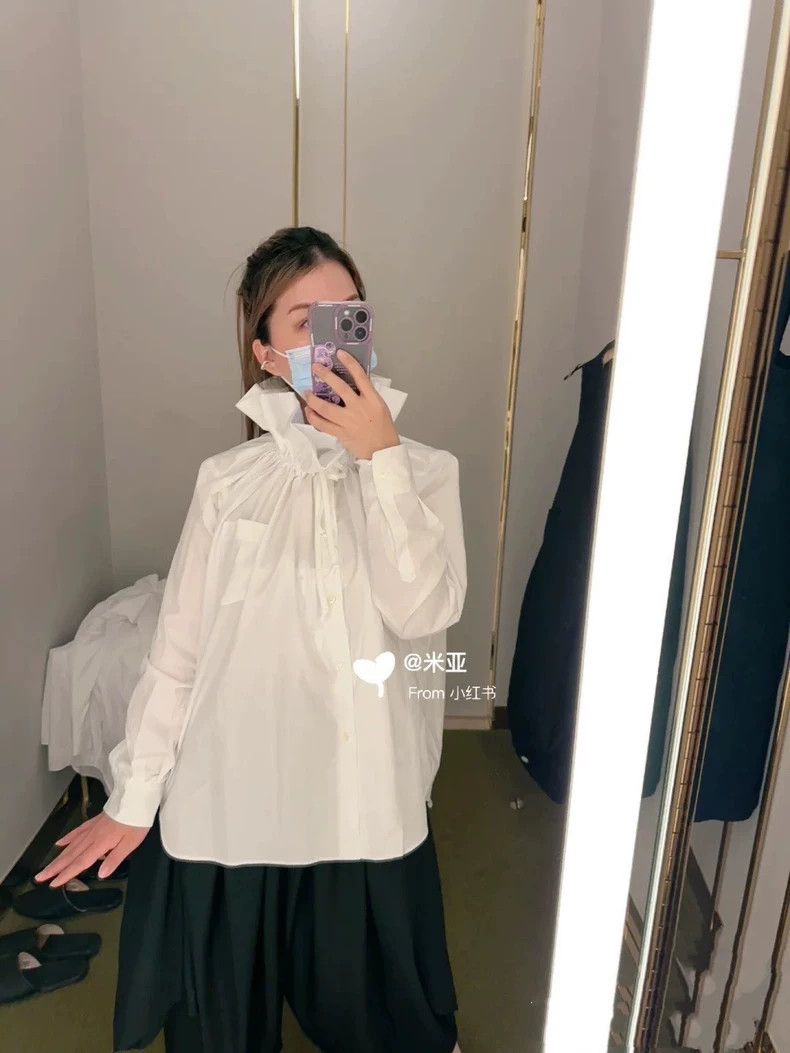 Comme des Garcons Comme Des Garcons Drawstring stand up collar shirt 2505-Nex Size S / US 4 / IT 40 - 3 Thumbnail
