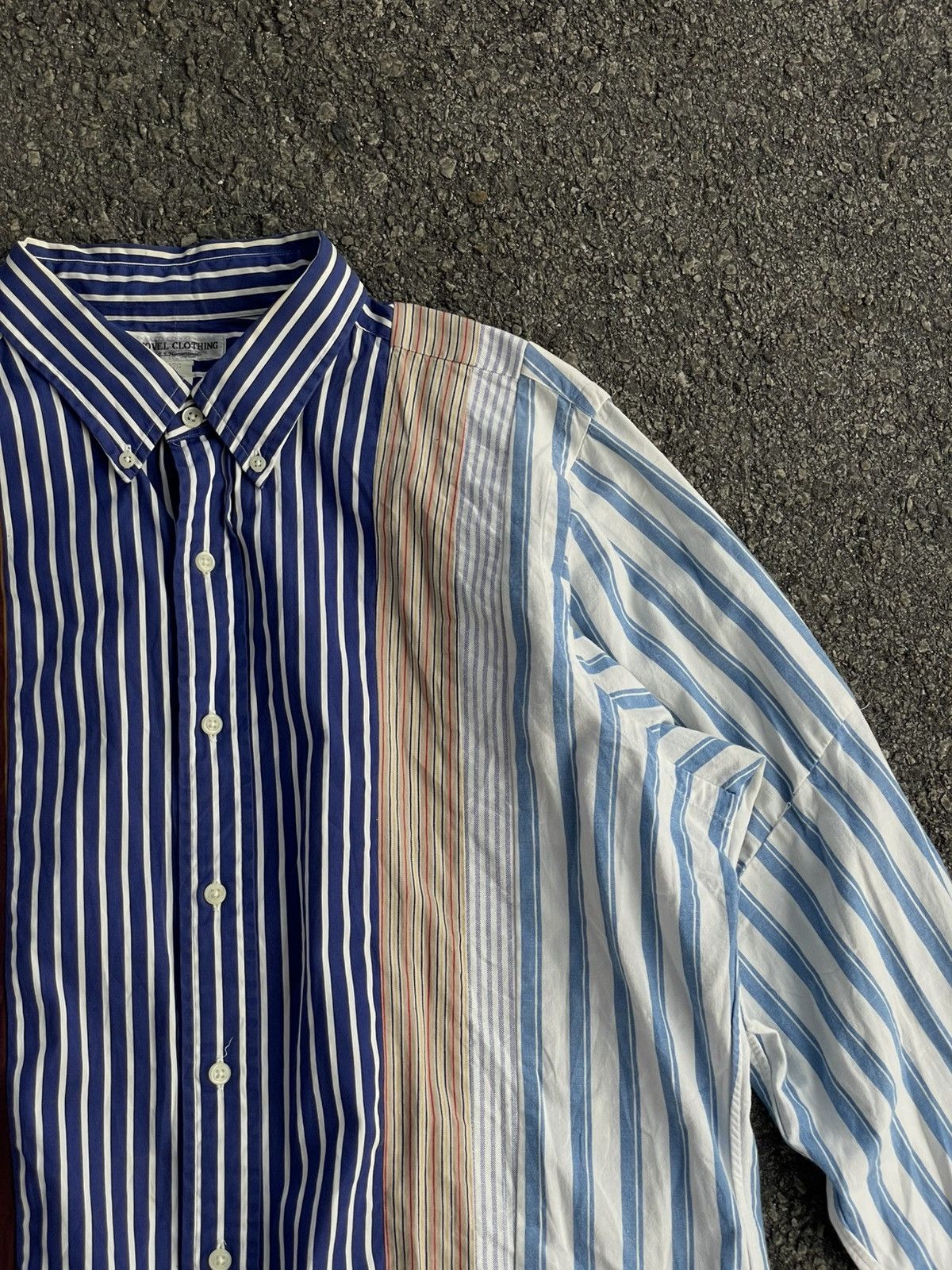 J.S. Homestead J.S Homestead | Patchwork Striped Shirt Size US M / EU 48-50 / 2 - 2 Thumbnail
