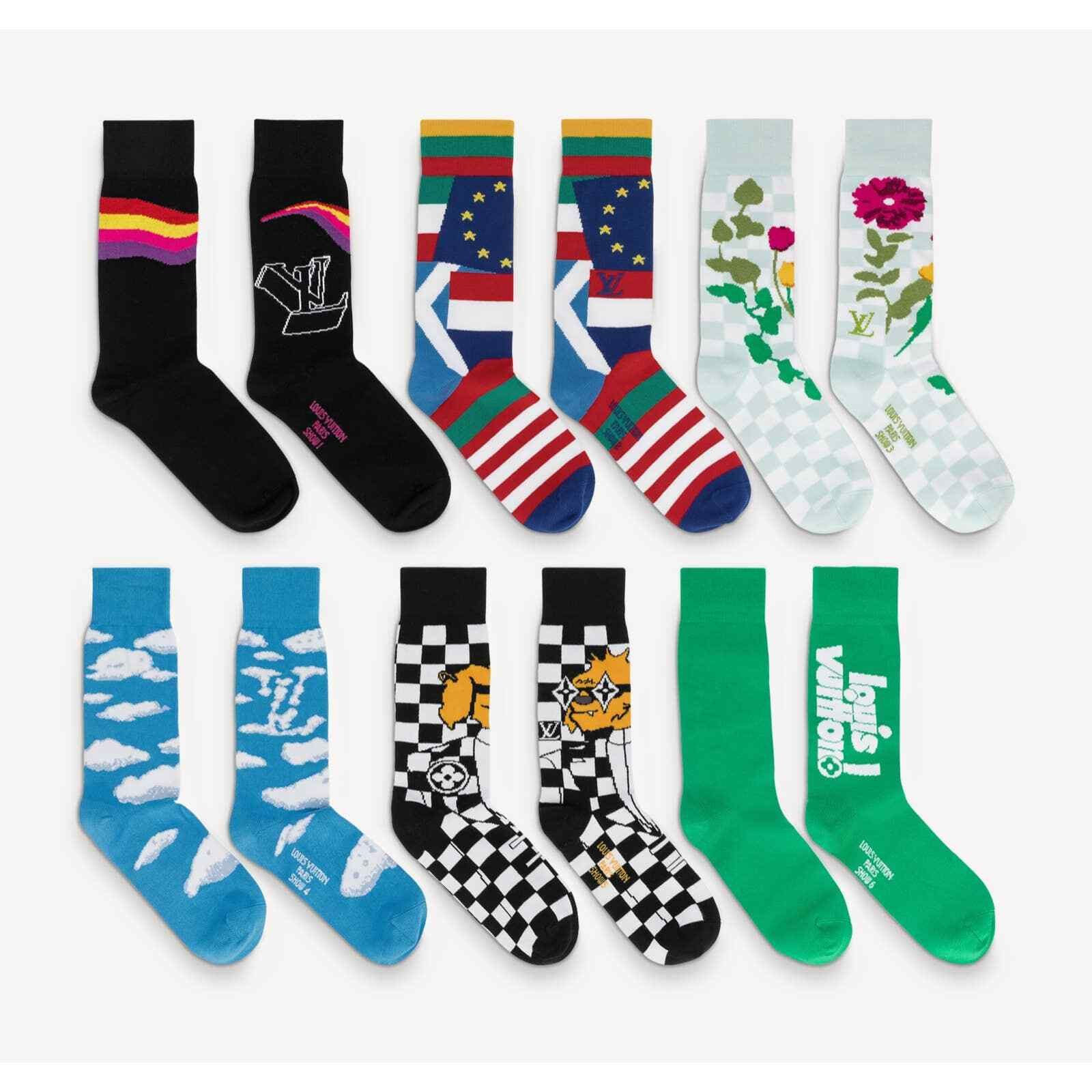 Louis Vuitton Louis Vuitton LV Archives 6 Socks Set Boite Scott Monogram Size ONE SIZE - 2 Thumbnail