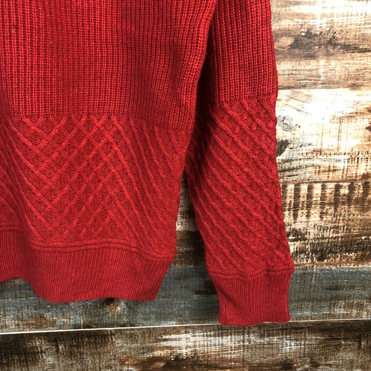 Homespun Knitwear DL Back Number japan Red sweatshirt Knitwear #C509 Size US S / EU 44-46 / 1 - 8 Thumbnail