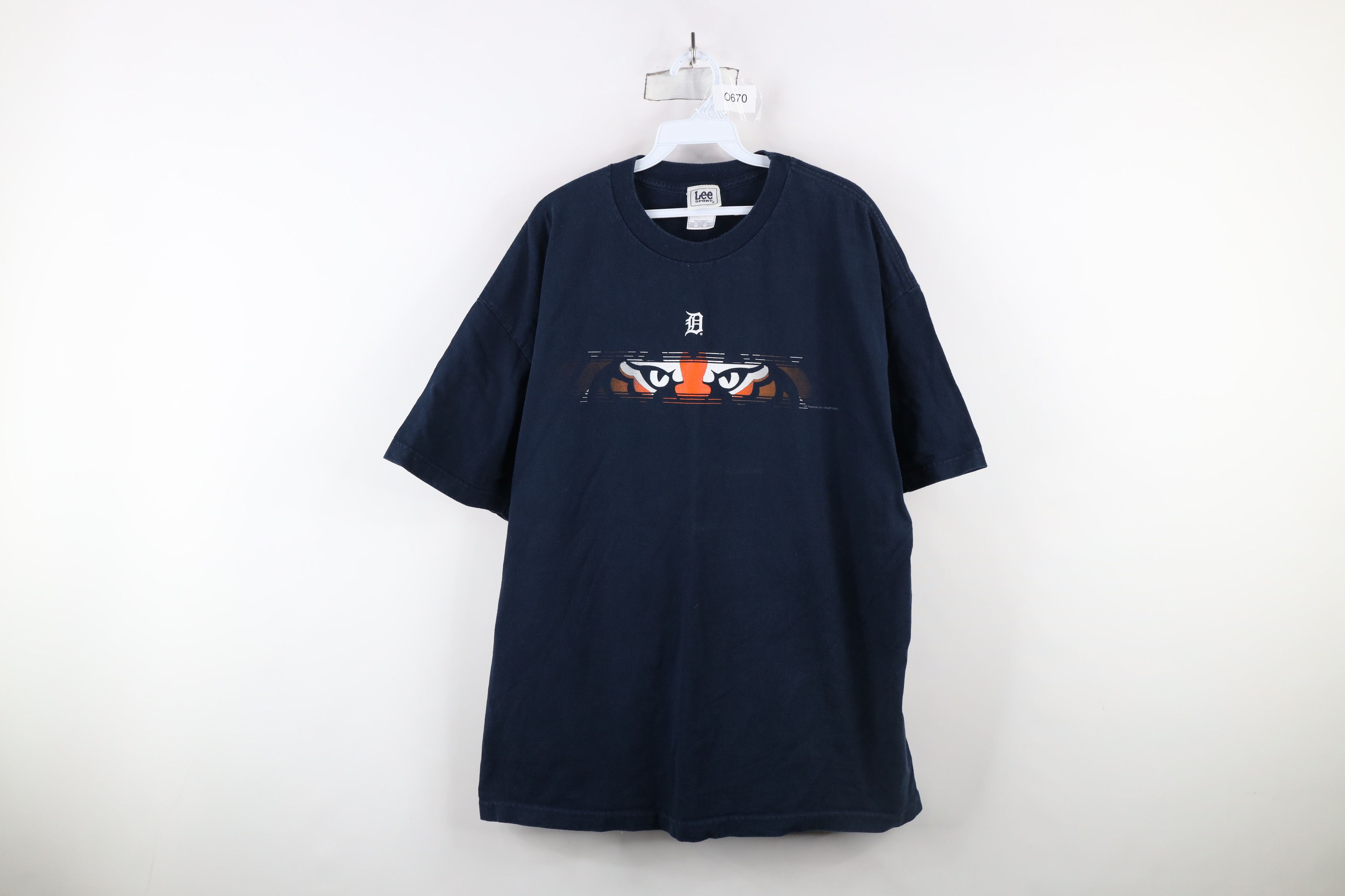 Vintage Vintage Y2K English D Detroit Tigers Baseball T-Shirt Blue Size US XXL / EU 58 / 5 - 1 Thumbnail