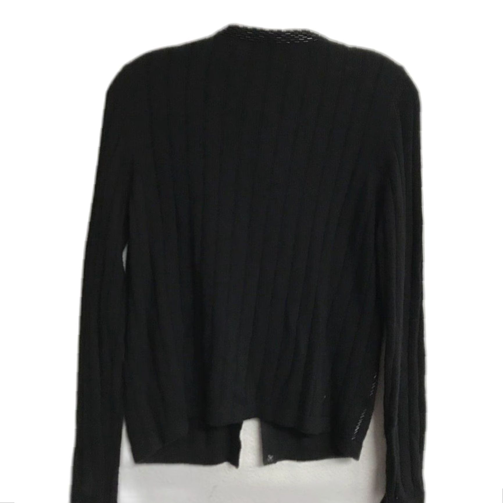 Blumarine Blumarine Cardigan Women Rib Knit Beaded Black Sweater Cashmere Blend M Italy Black Cardigan Women Rib Knit Beaded Sweater Cashmere Nylon Blend Size M / US 6-8 / IT 42-44 - 7 Thumbnail