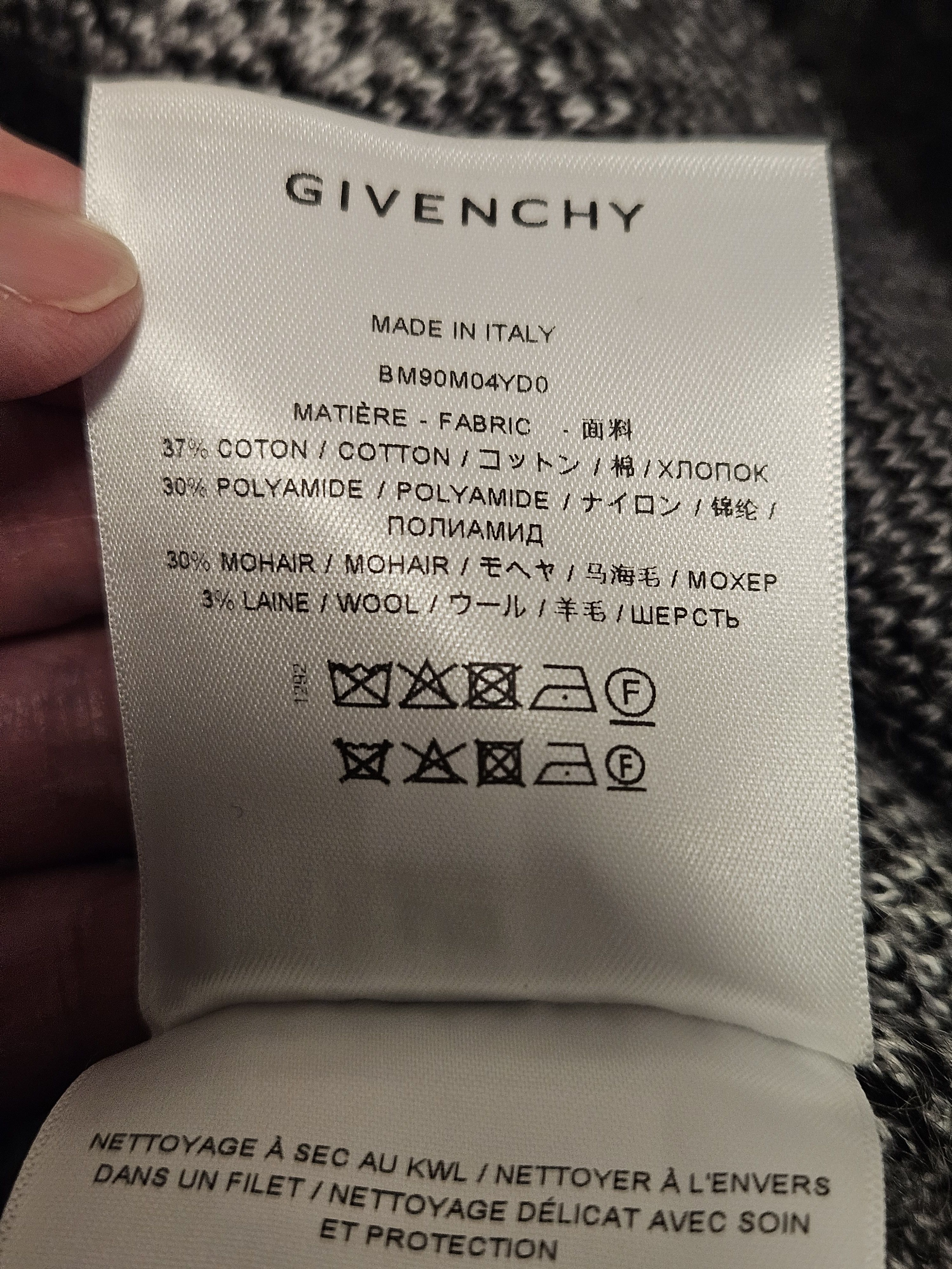 Givenchy 4G Checked Mohair Sweater Size US L / EU 52-54 / 3 - 9 Thumbnail