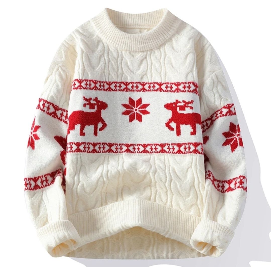Snowflake Cashmere Christmas Jumper Festive Snowflakes Crew Neck