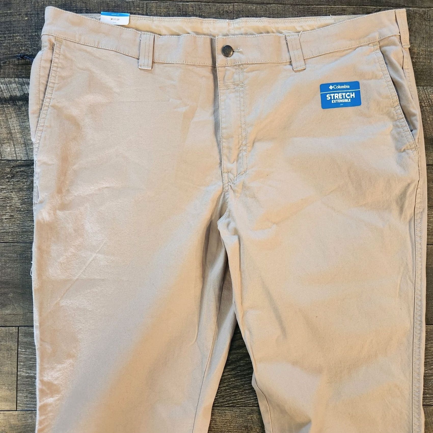 Vintage Columbia Mens Flex ROC Utility Pant 44x34 Khaki Tan Stretch Hiking Performance Cargo Pocket Straight 5-Pocket Mens Regular Size 44 Beige Spring Size US 44 / EU 60 - 3 Thumbnail
