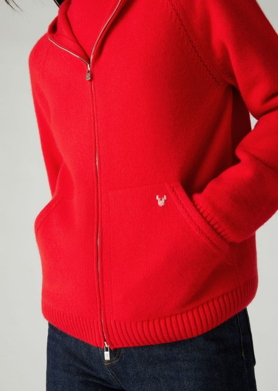 Loro Piana o1srvl11e0524 Hoodie in Red Size L / US 10 / IT 46 - 3 Thumbnail
