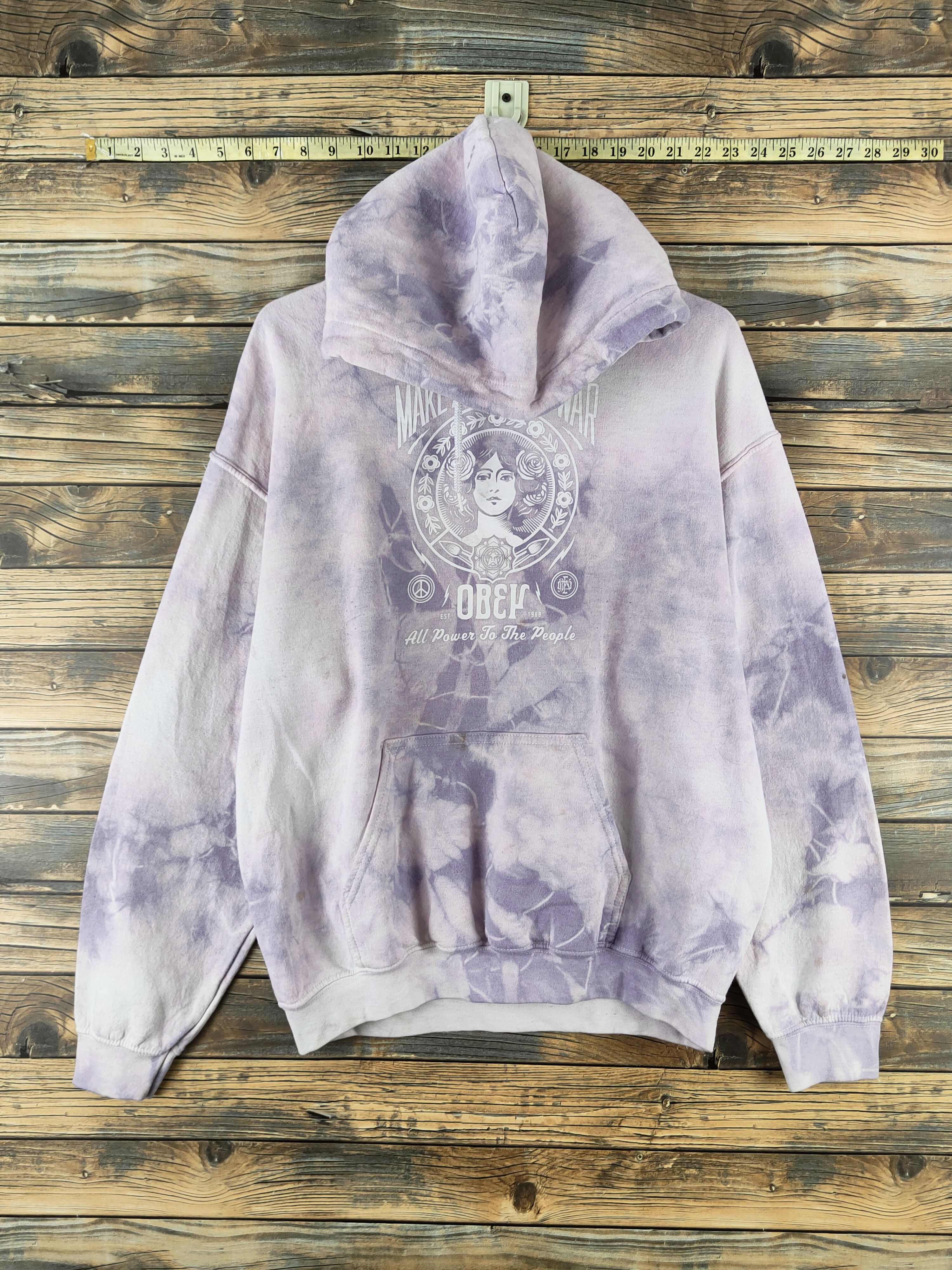 Obey DL Obey Worldwide acidwash Hoodie Sweatshirts #S2906 Size M / US 6-8 / IT 42-44 - 1 Thumbnail