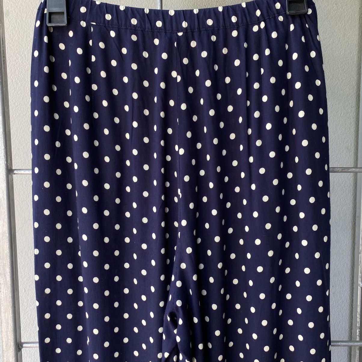 Zucca ZUCCA Navy Polka Dot Pants with Smocked Back Size 25" / US 0 / IT 36 - 5 Thumbnail