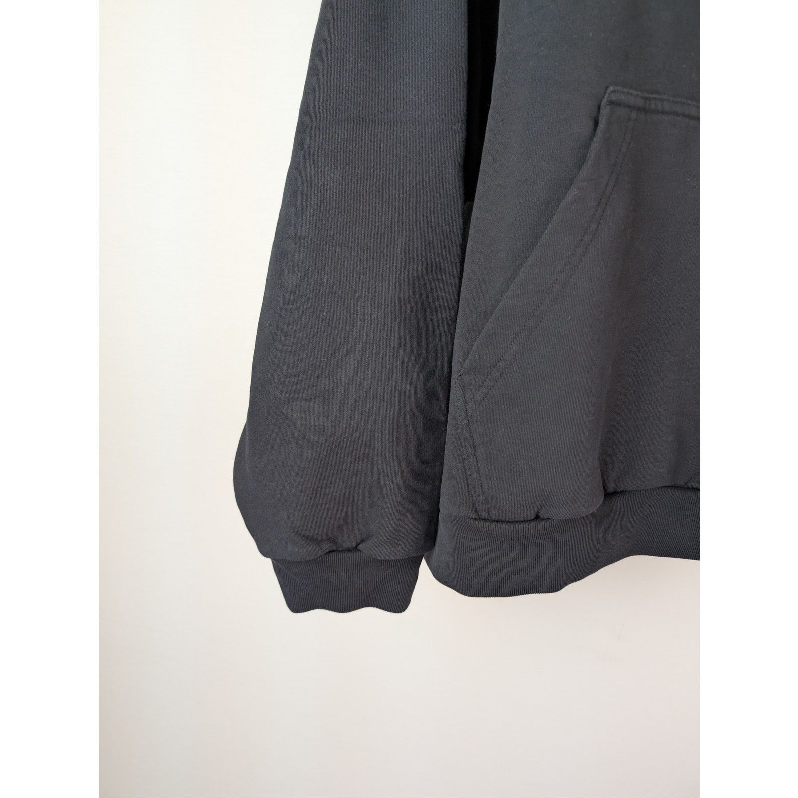 Balenciaga o1rshd1 Hand-Drawn Logo Cotton Hoodie in black Size US L / EU 52-54 / 3 - 5 Thumbnail