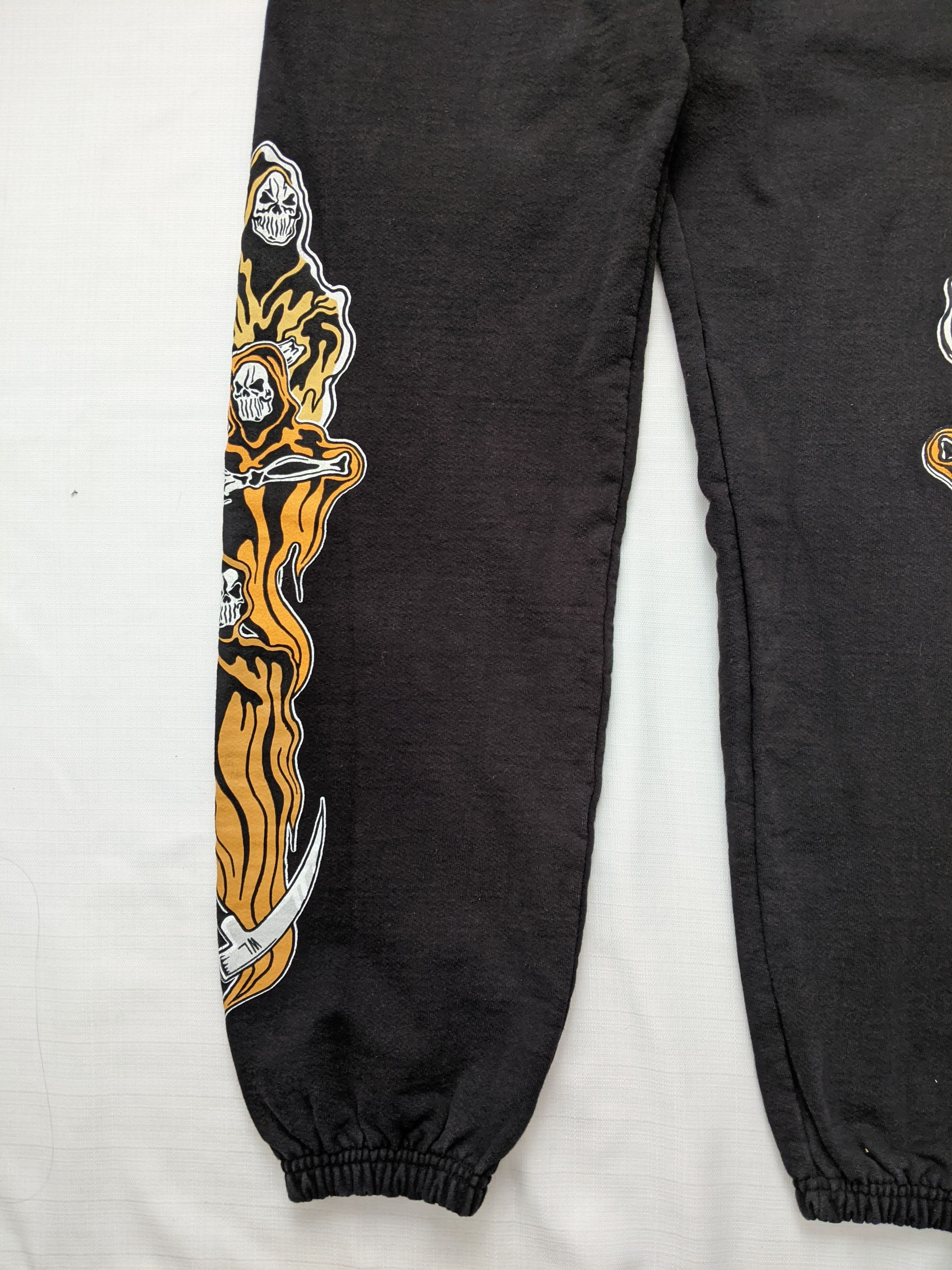 Warren Lotas Three Reaper Sweatpants Black Yellow Size US 27 - 3 Thumbnail