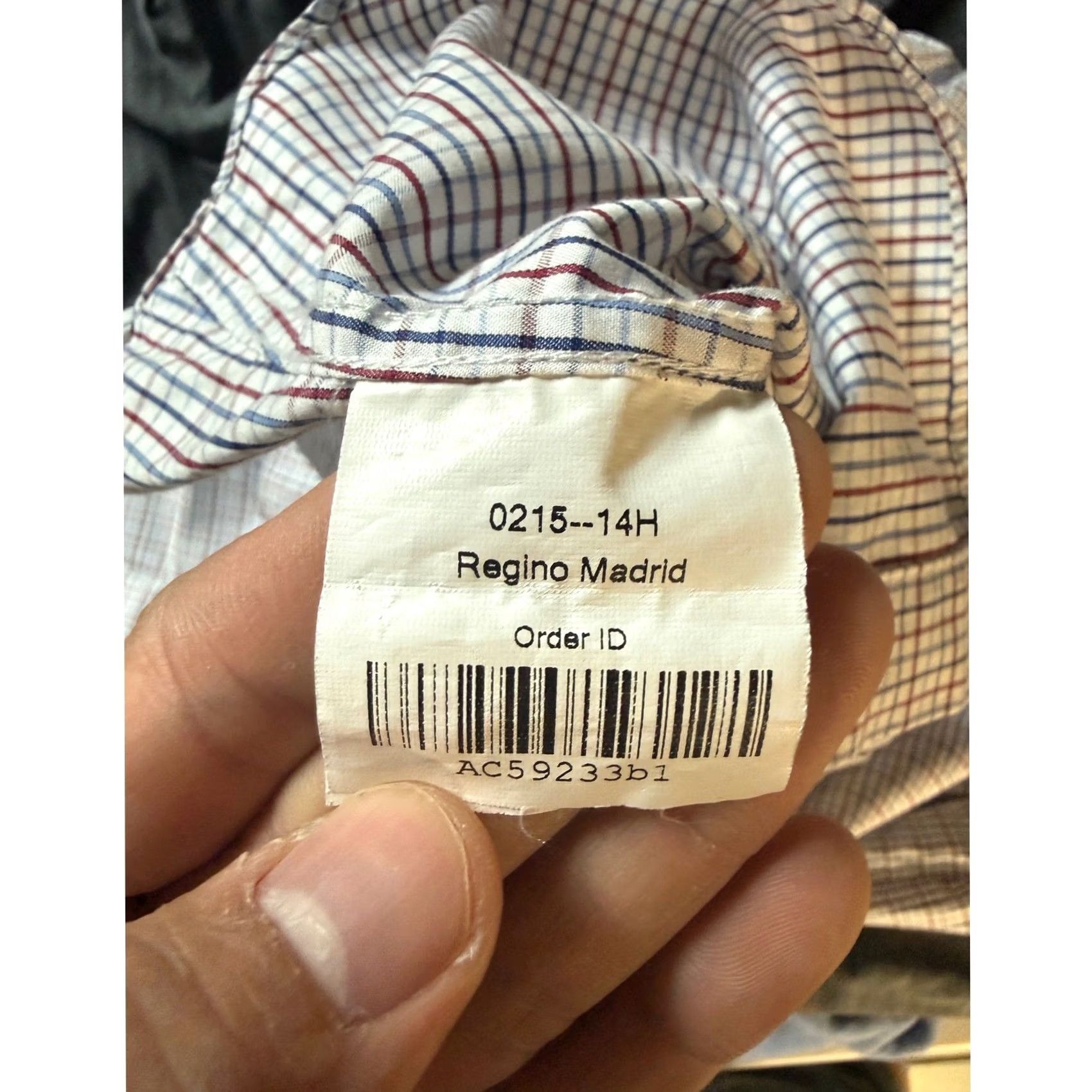 Proper Cloth Proper Cloth Shirt Mens XS Check Button Down Blue Burgundy French Cuff Cotton Size US XS / EU 42 / 0 - 6 Thumbnail