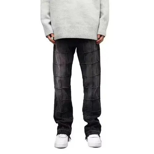 Japanese Brand × Jean Plaid Stacked Denim Jeans Size US 30 / EU 46 - 4 Thumbnail