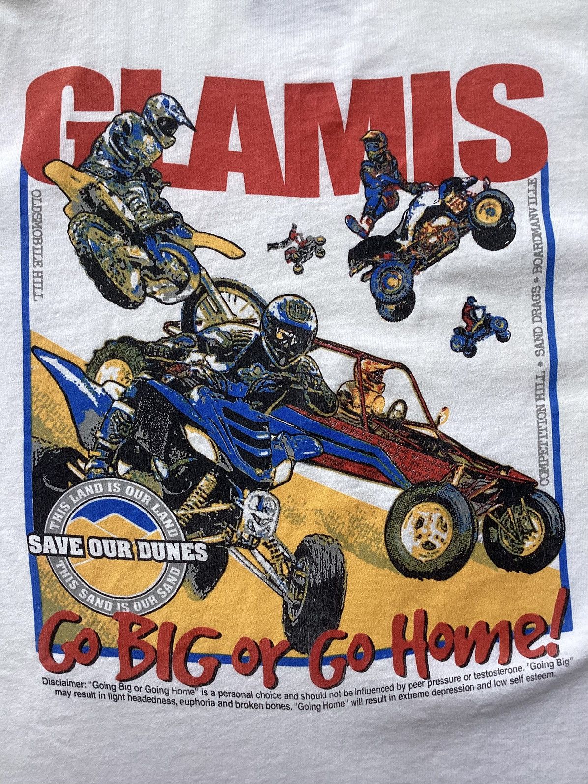 Other × Vintage Vintage 90s Glamis go big or go home save our sand dunes tee Size US L / EU 52-54 / 3 - 2 Thumbnail